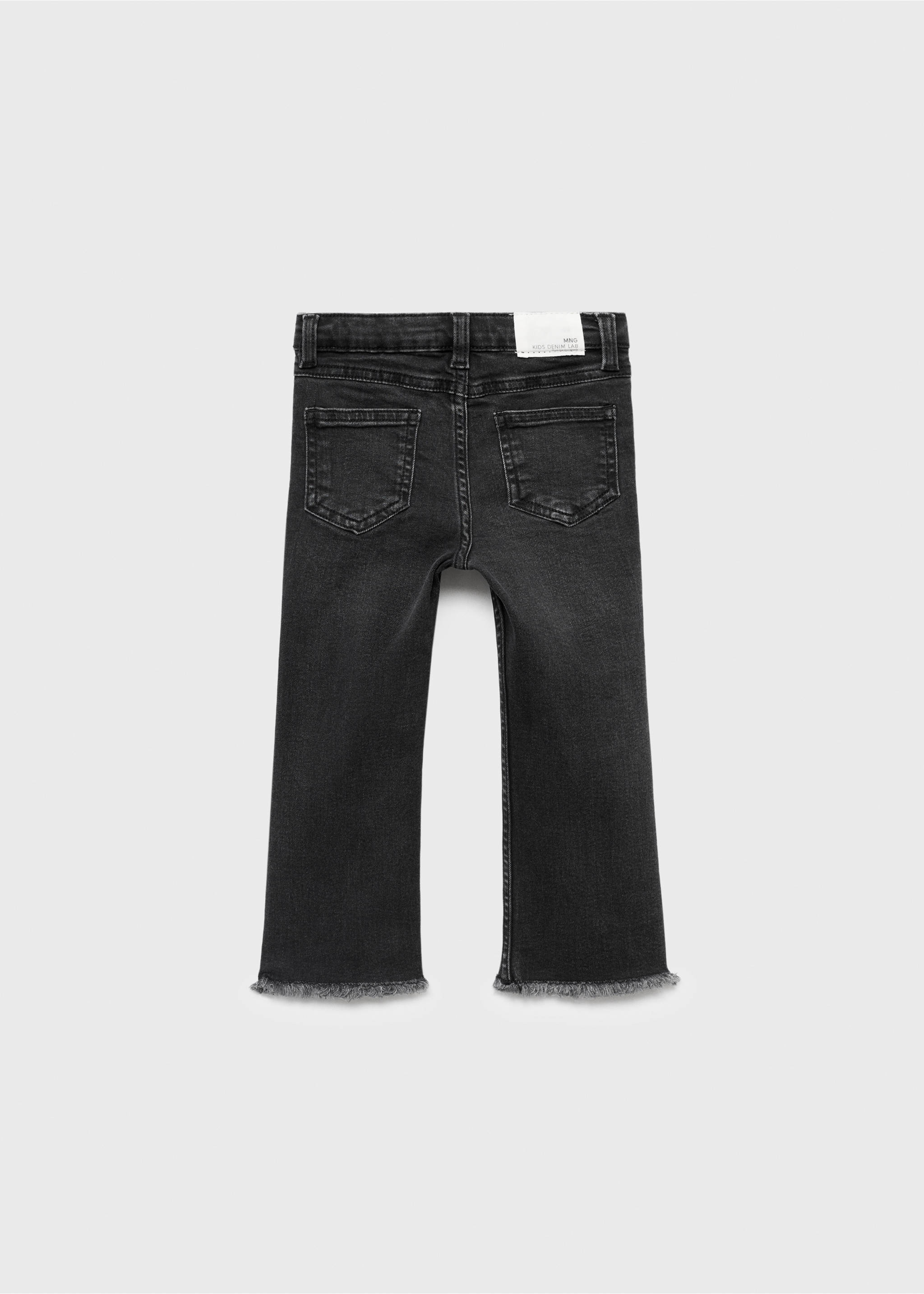 Jean flare ourlet effiloché - Verso de l’article, Black denim. Ref: 17012032-00.