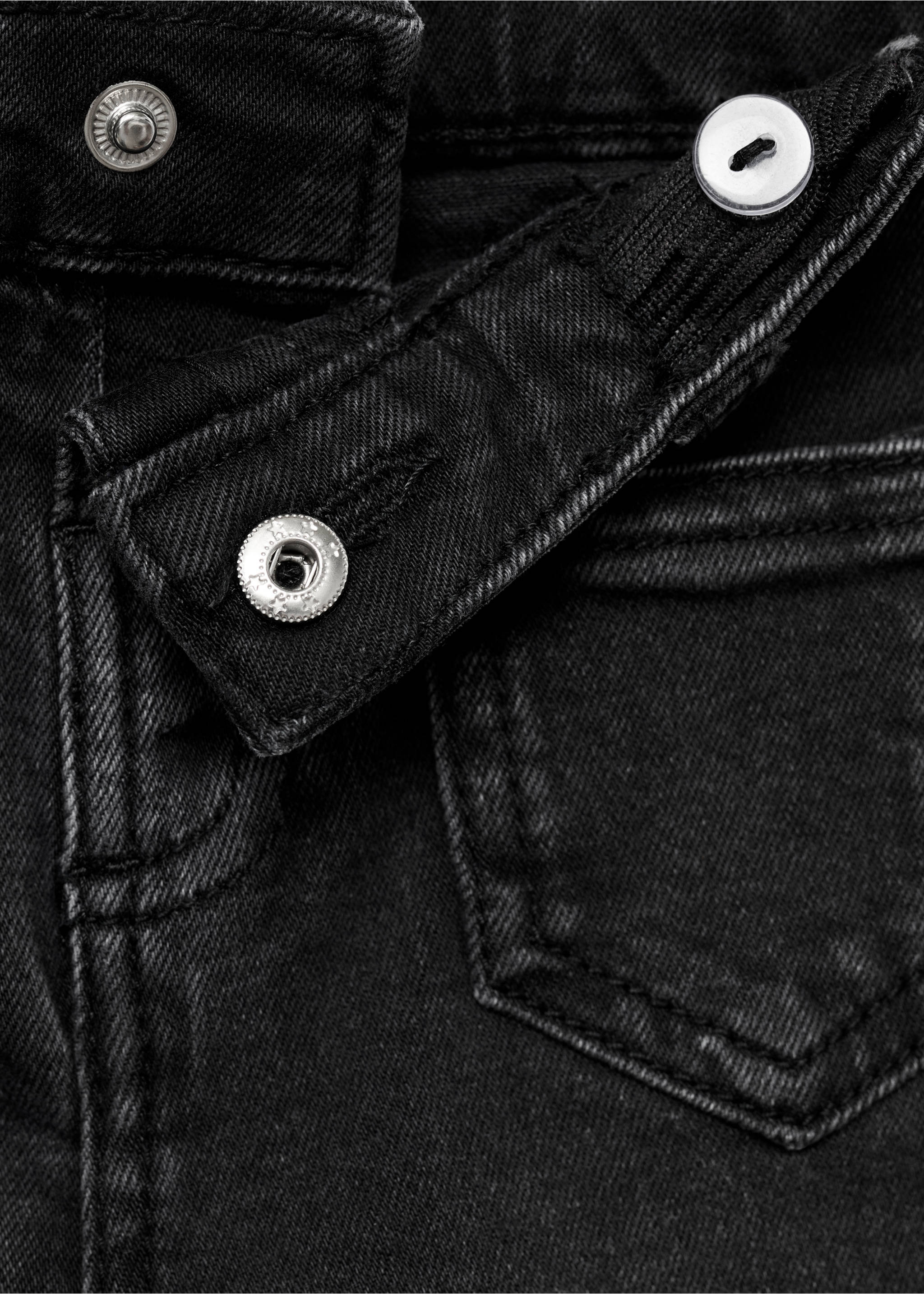 Jean flare ourlet effiloché - Détail de l'article 8, Black denim. Ref: 17012032-00.