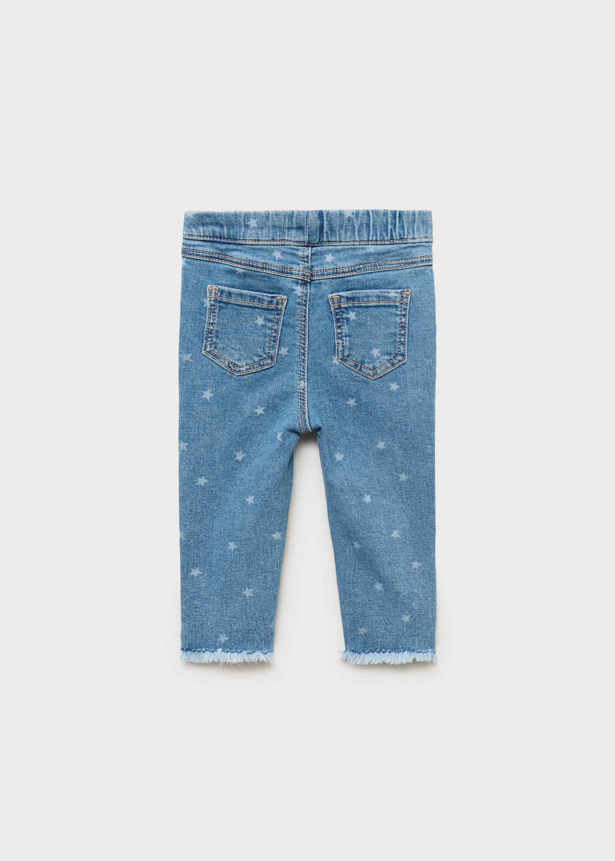 Jean skinny étoiles - Verso de l’article, Bleu moyen. Ref: 17012033-00.