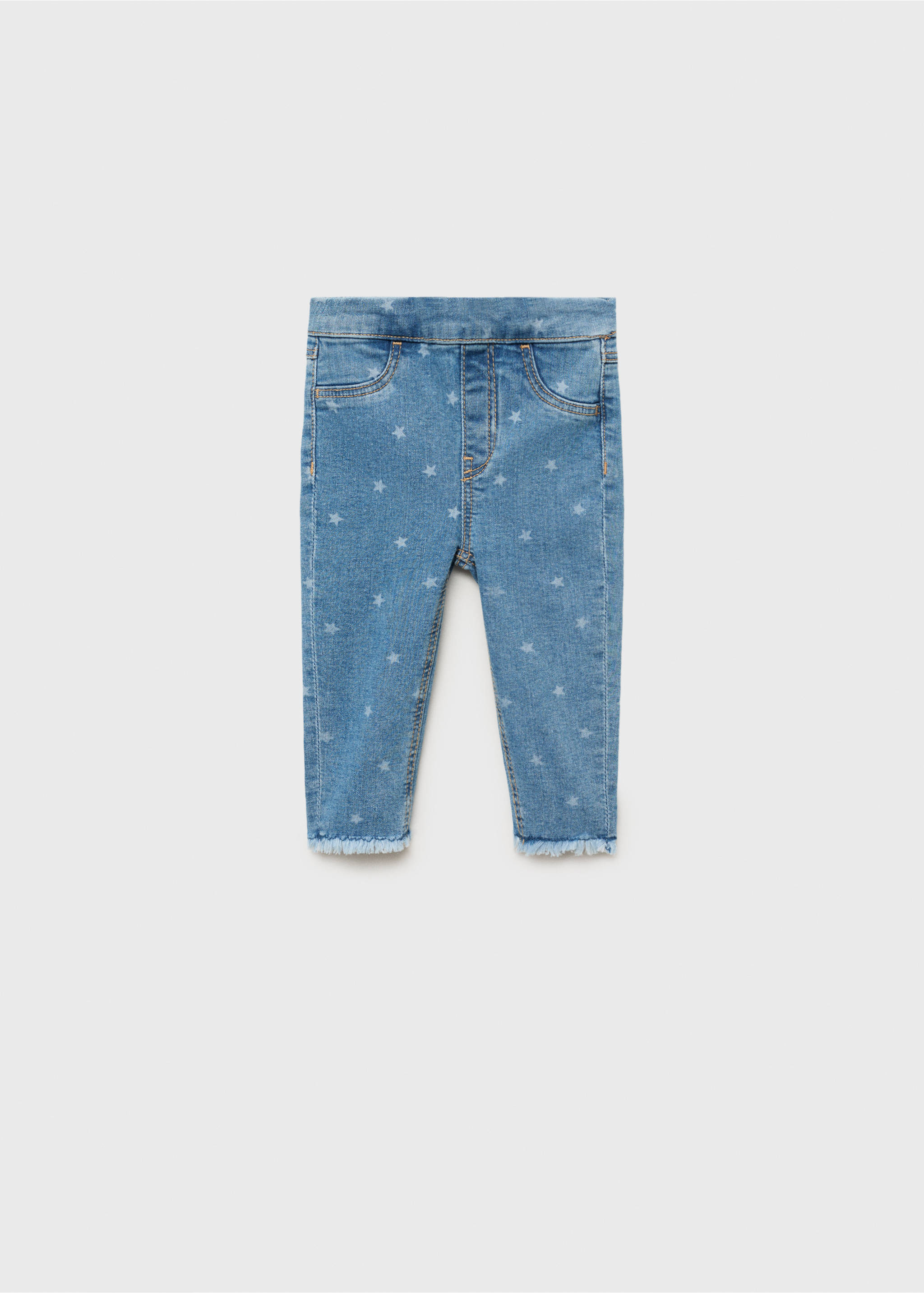 Jean skinny étoiles - Article sans modèle, Bleu moyen. Ref: 17012033-00.