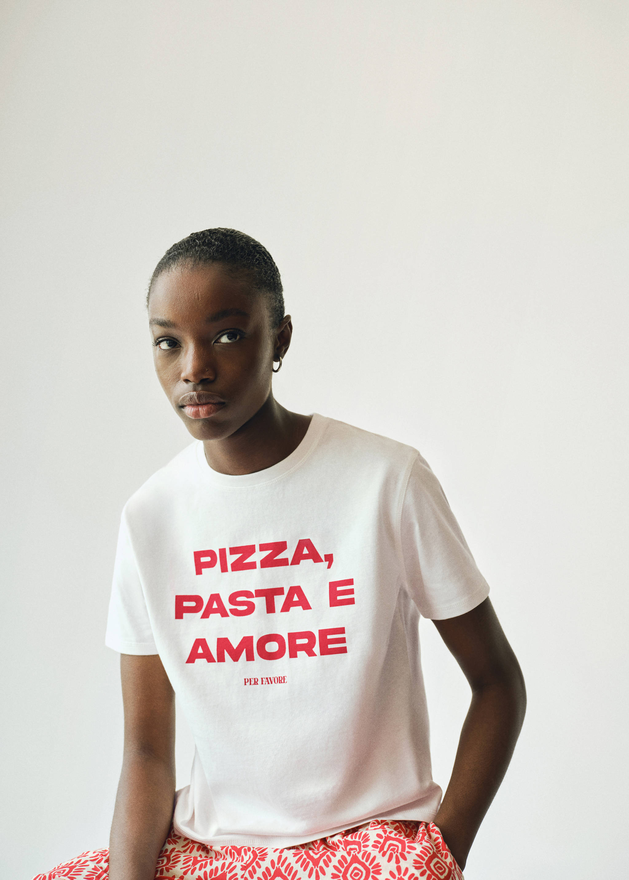 T-shirt imprimé manches courtes - Plan moyen