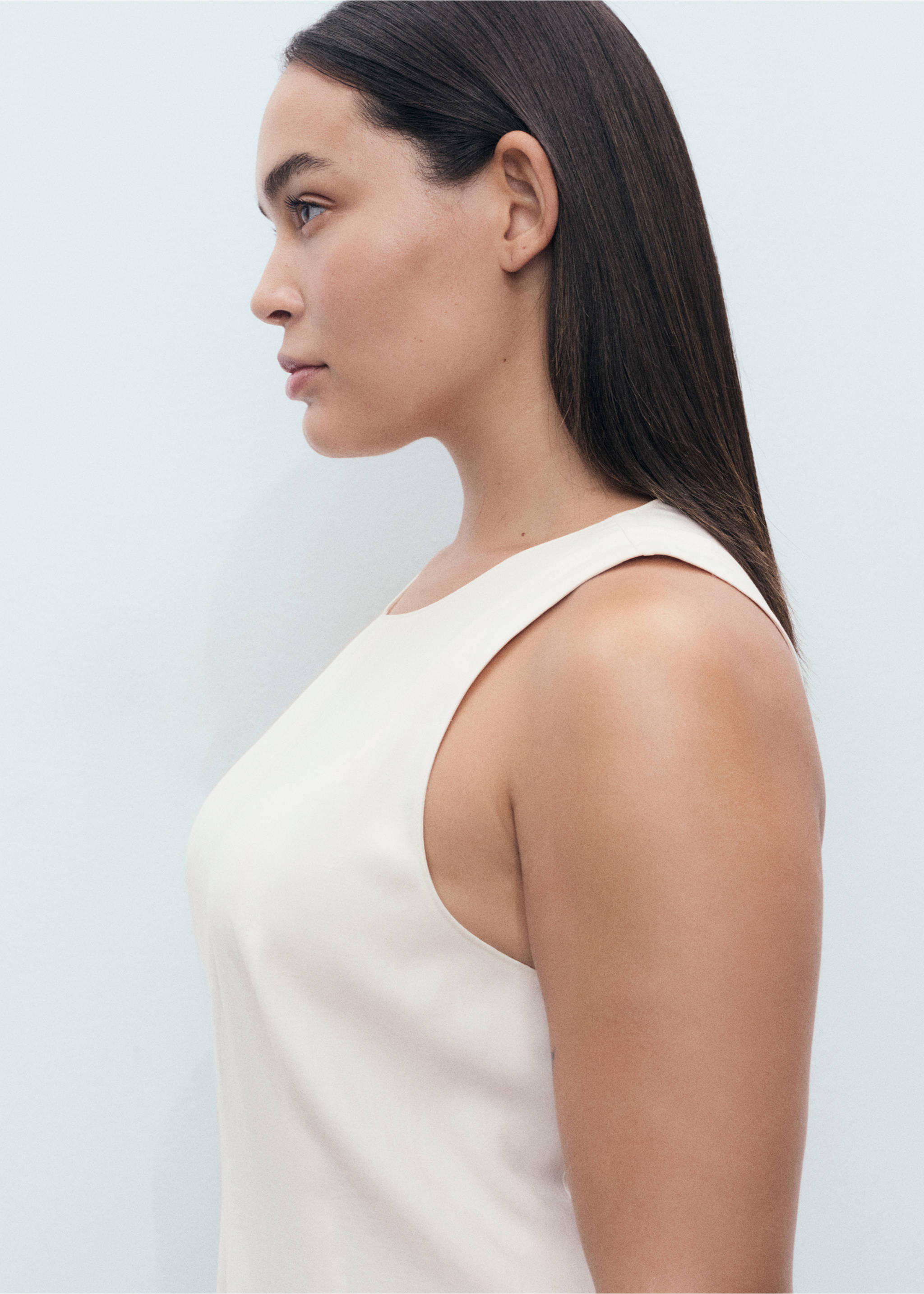 Расклешенное миди-платье - Деталь изделия 4, Экрю. Ref: 17012537-00.