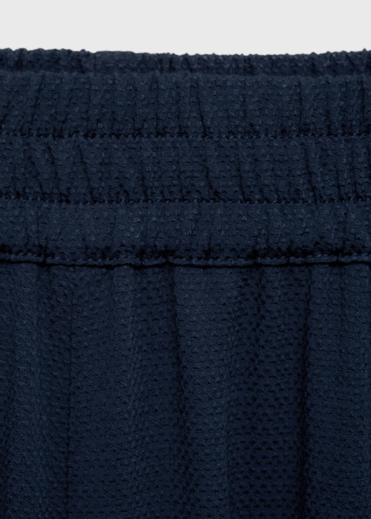 Straight-fit trousers with elastic waist — Dark Navy