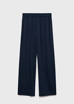 Straight-fit trousers with elastic waist — Dark Navy 5