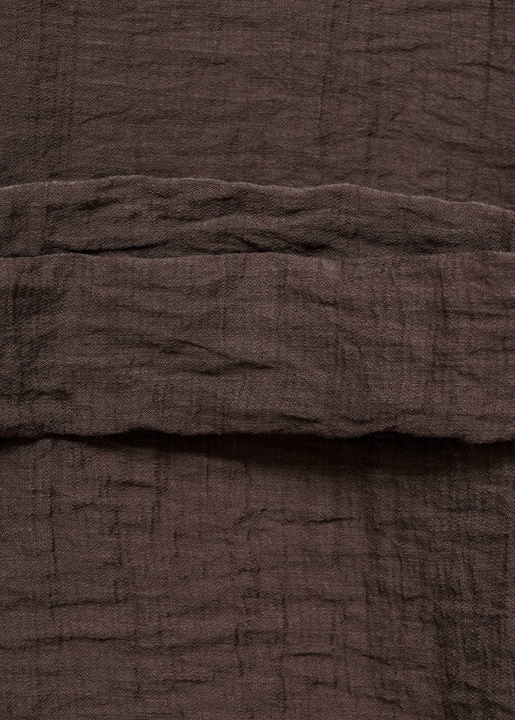 Lyocell trousers with elastic waistband — Chocolate