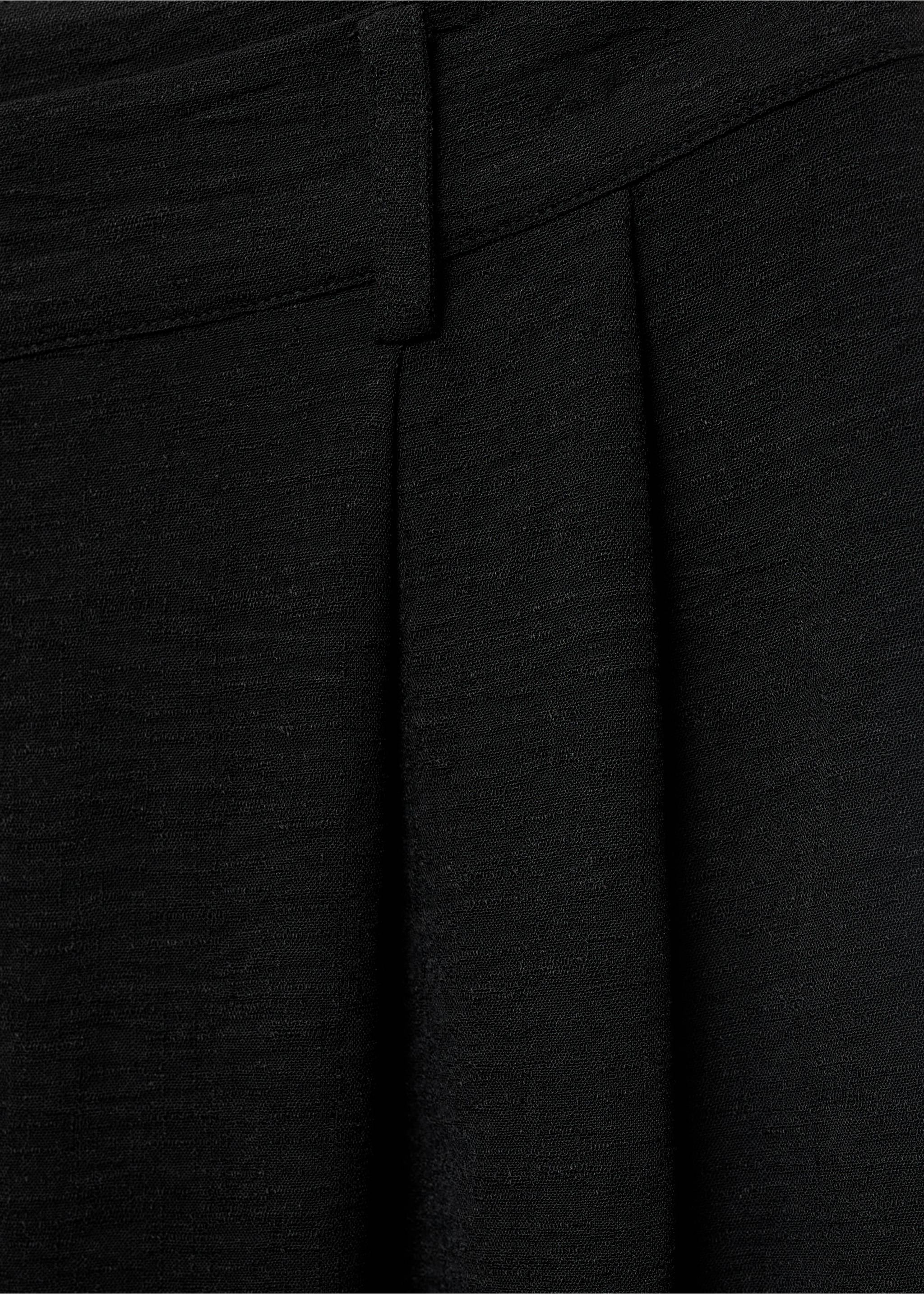 Прямые брюки с защипами - Деталь изделия 8, Черный. Ref: 17012540-00.