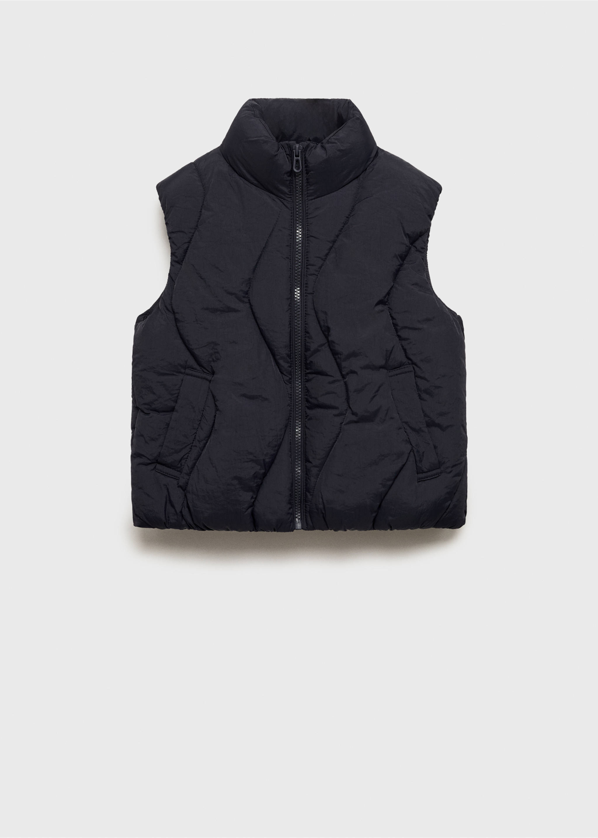 Quilted gilet - Article without model, Dark Navy. Ref: 17012897-00.