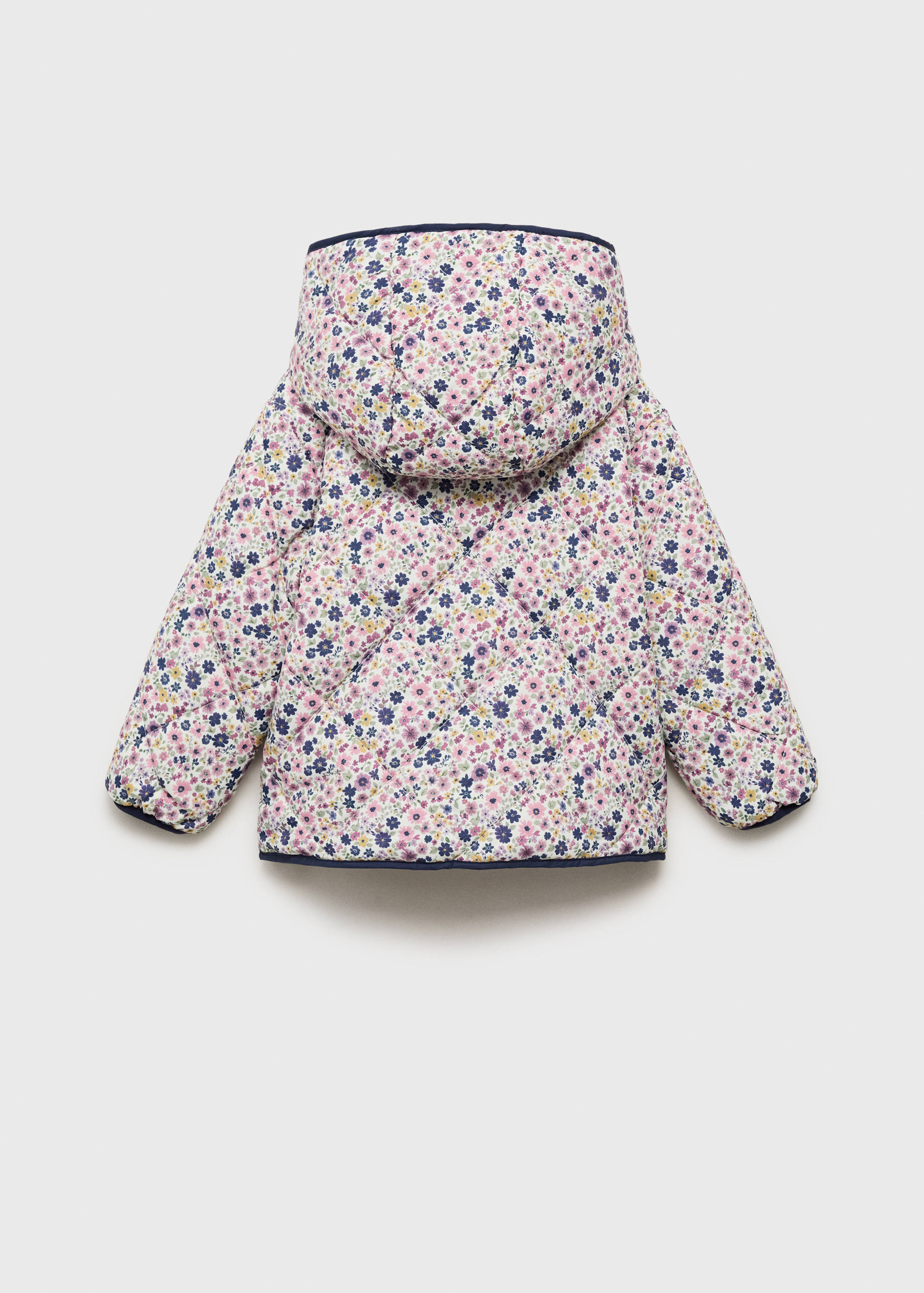 Flowers print quilted anorak - Reverse of the article