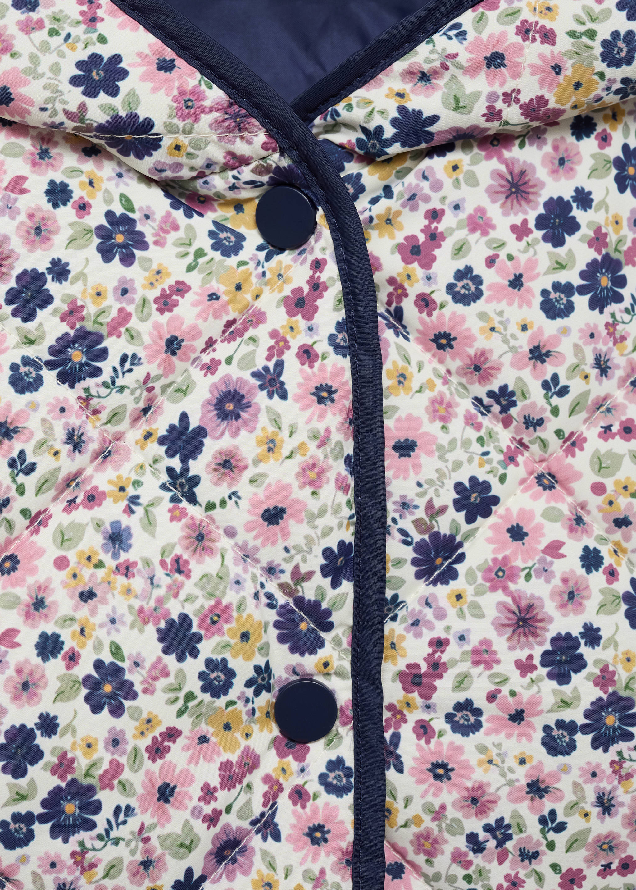 Flowers print quilted anorak - Details of the article 8