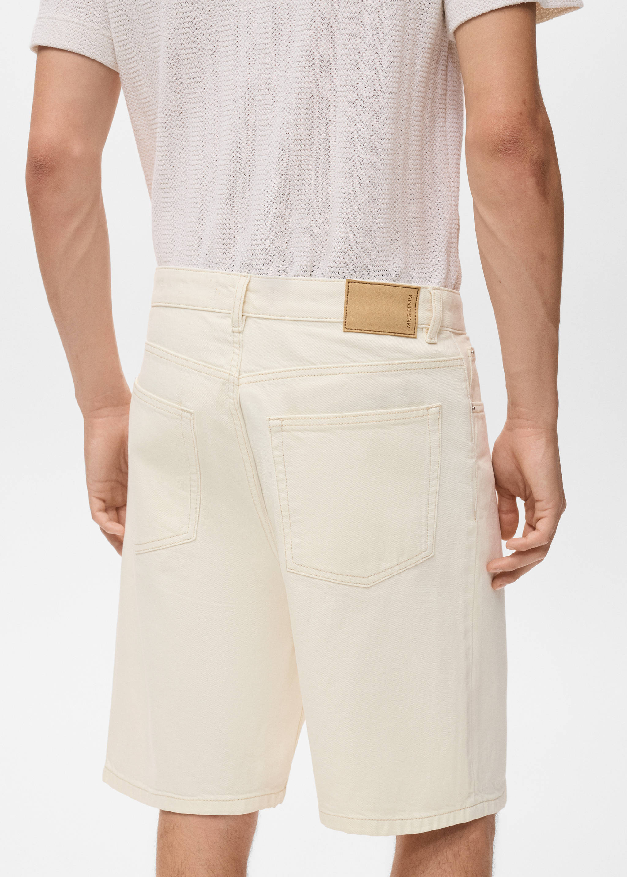 Denim relaxed-fit bermuda shorts - Details of the article 6