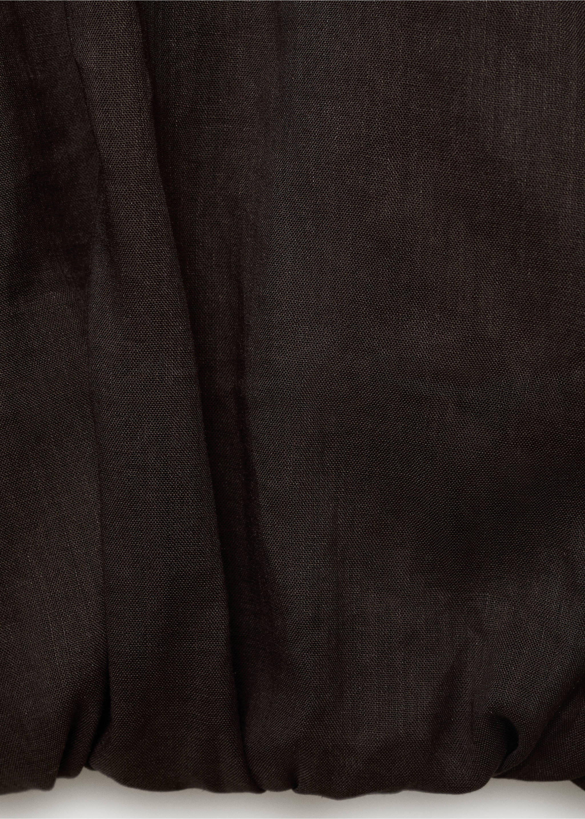 Chemisier en ramie court bouffant - Détail de l'article 0, Marron. Ref: 17012902-00.