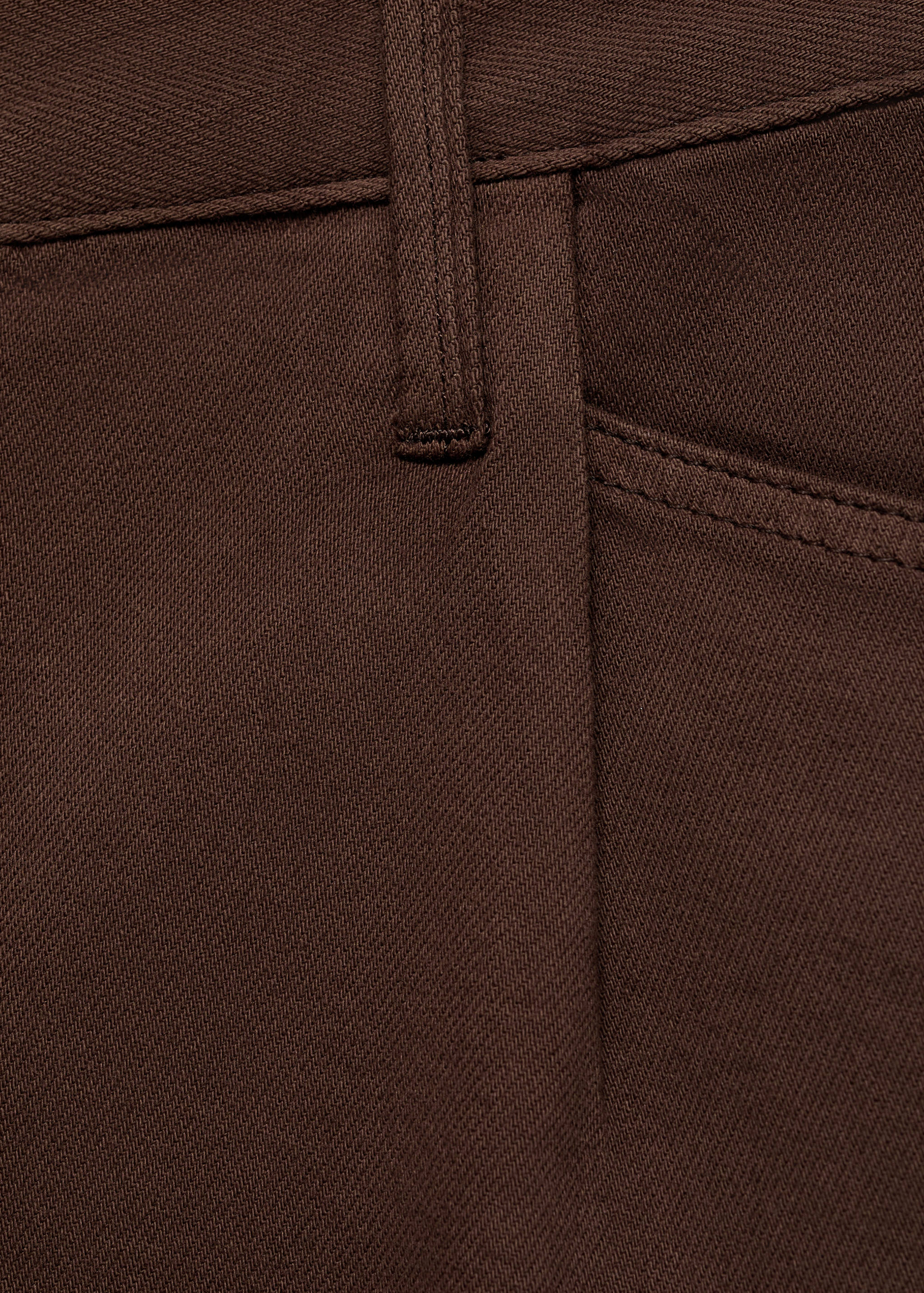 شورت دنيم منخفض بحواف مهترئة مع طيات - تفاصيل المنتج 8