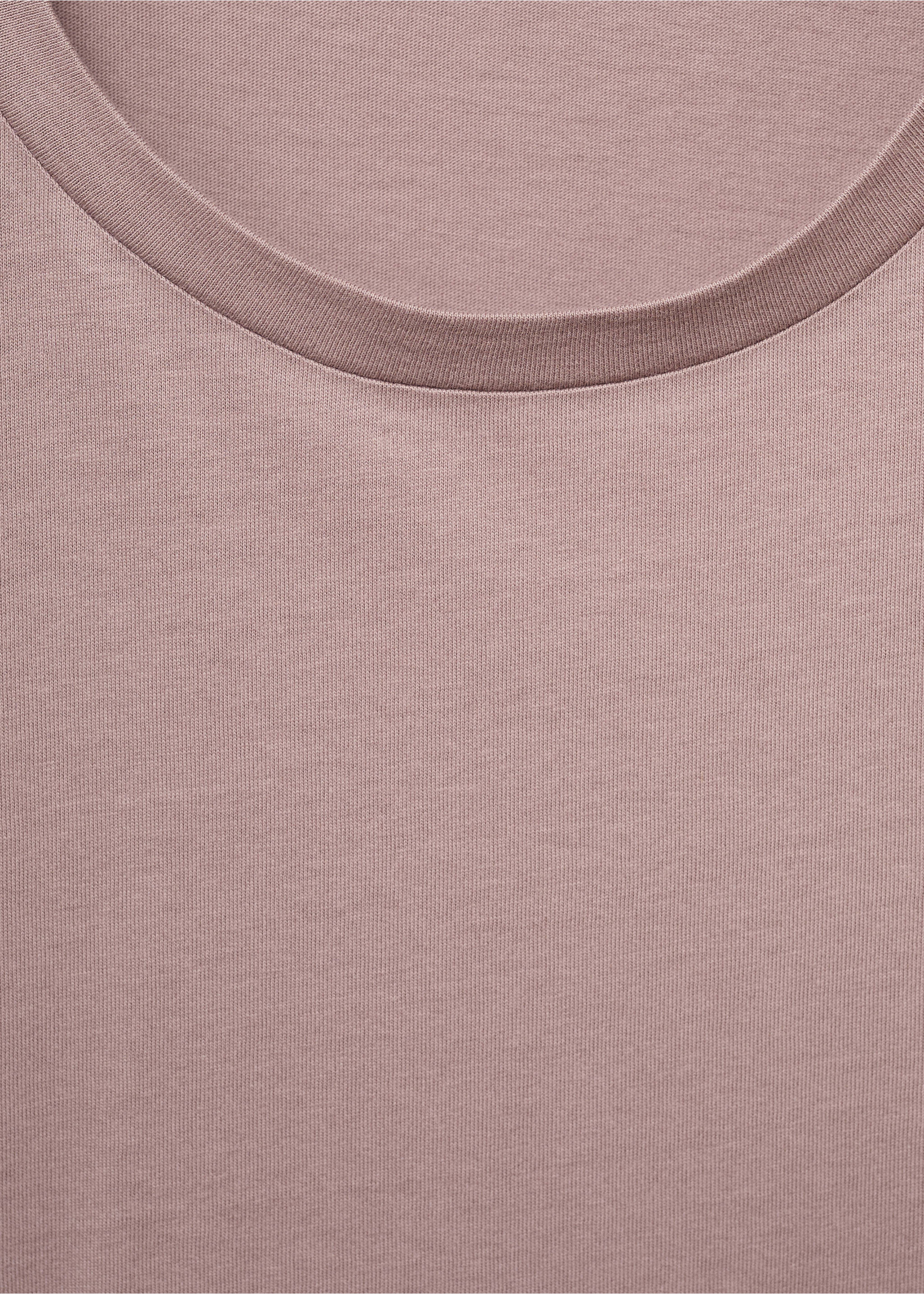 Cotton two-piece short-sleeved pyjamas - Details of the article 8, Medium Brown. Ref: 17012904-00.