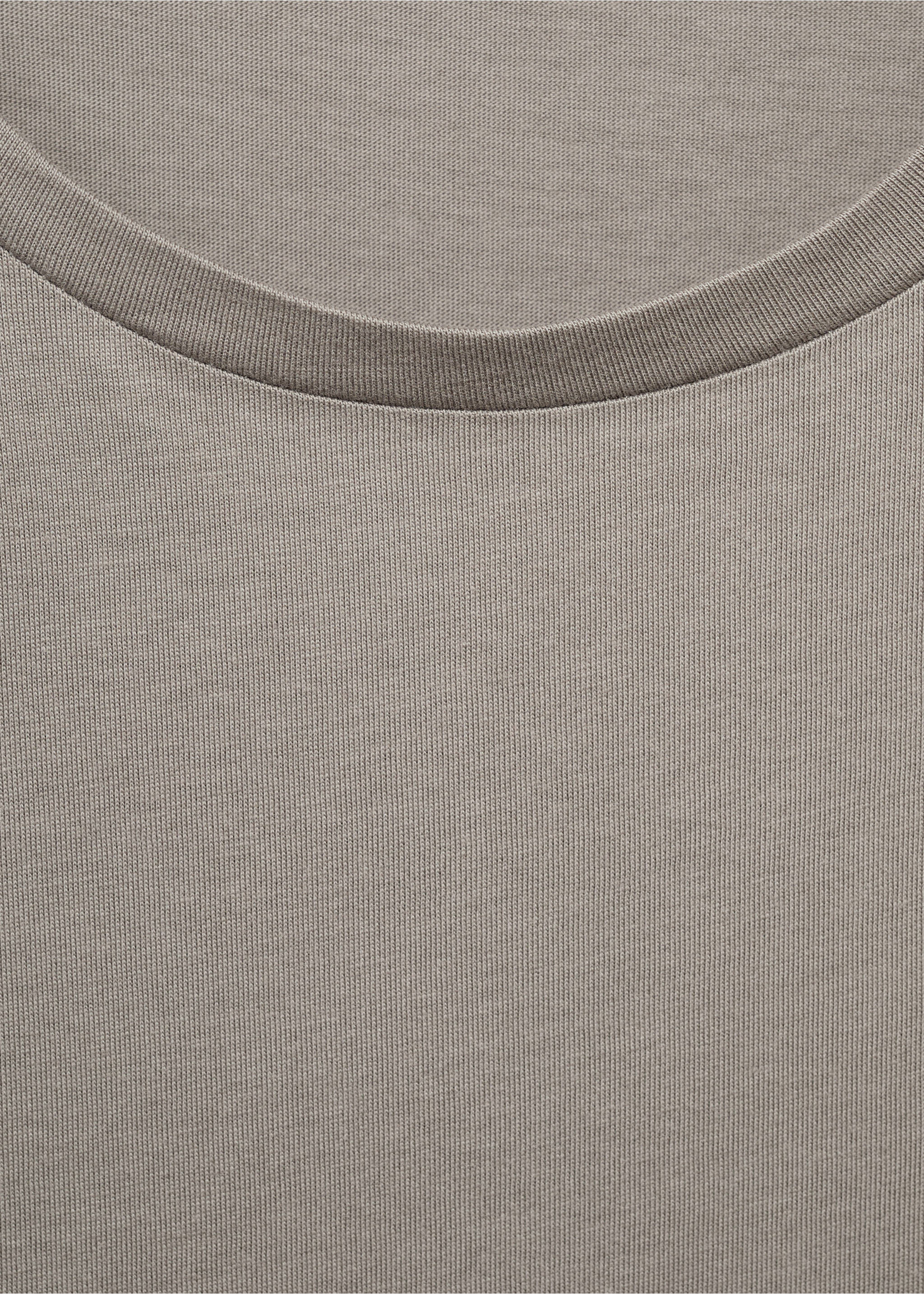 Cotton two-piece short-sleeved pyjamas - Details of the article 8, Medium Brown. Ref: 17012904-00.