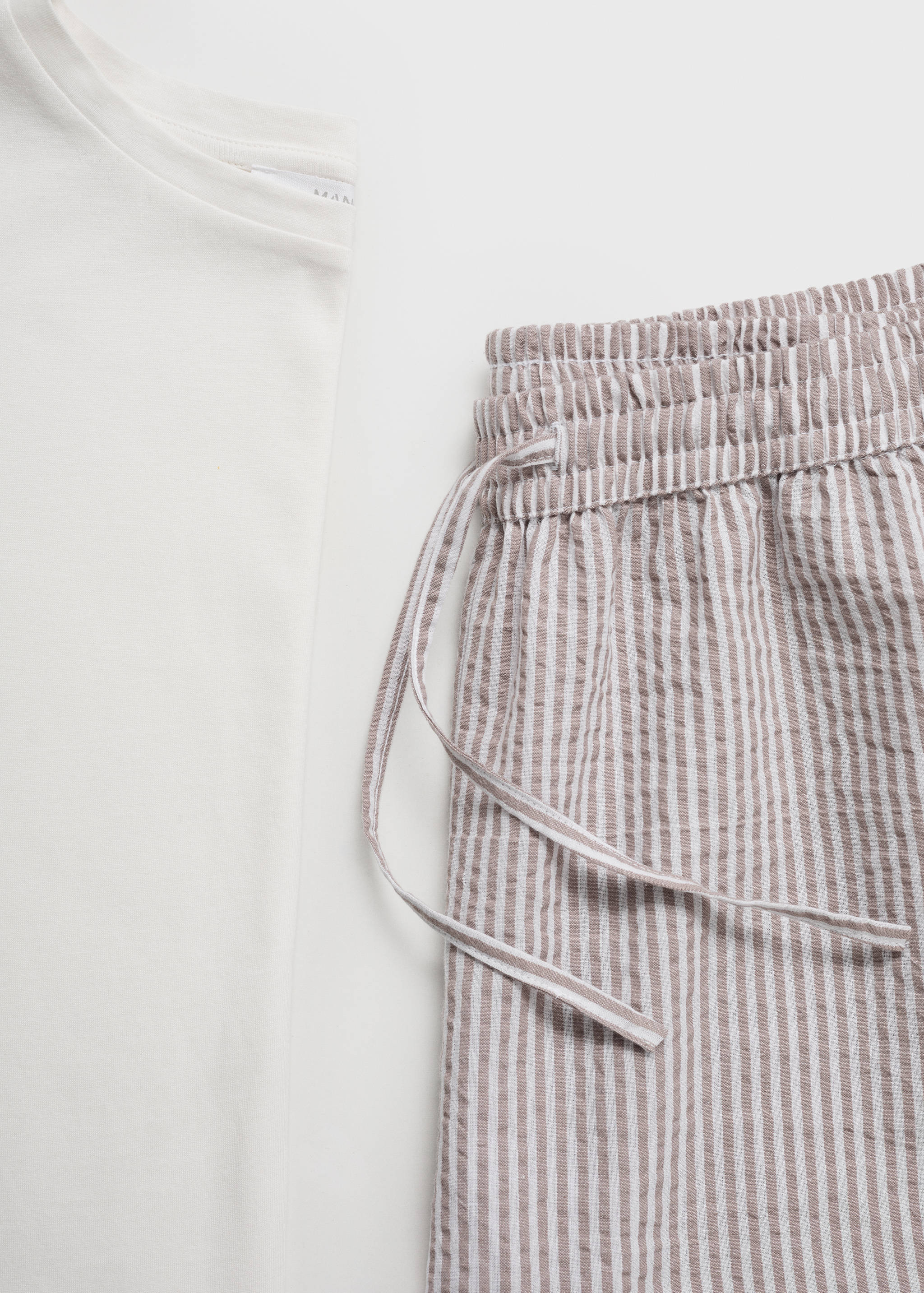 Pyjama deux pièces rayures seersucker - Détail de l'article 0