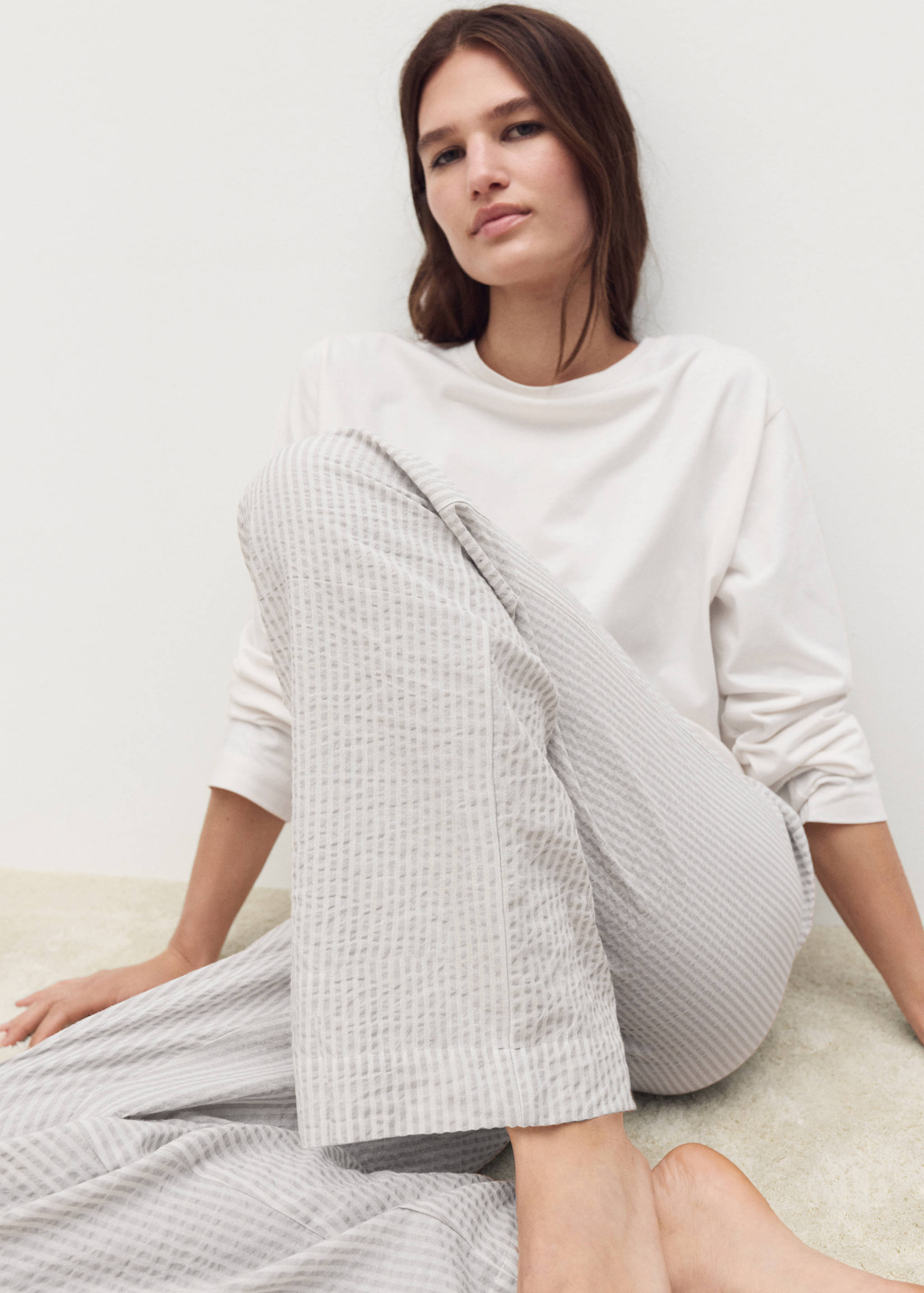 Pyjama deux pièces rayures seersucker - Détail de l'article 2