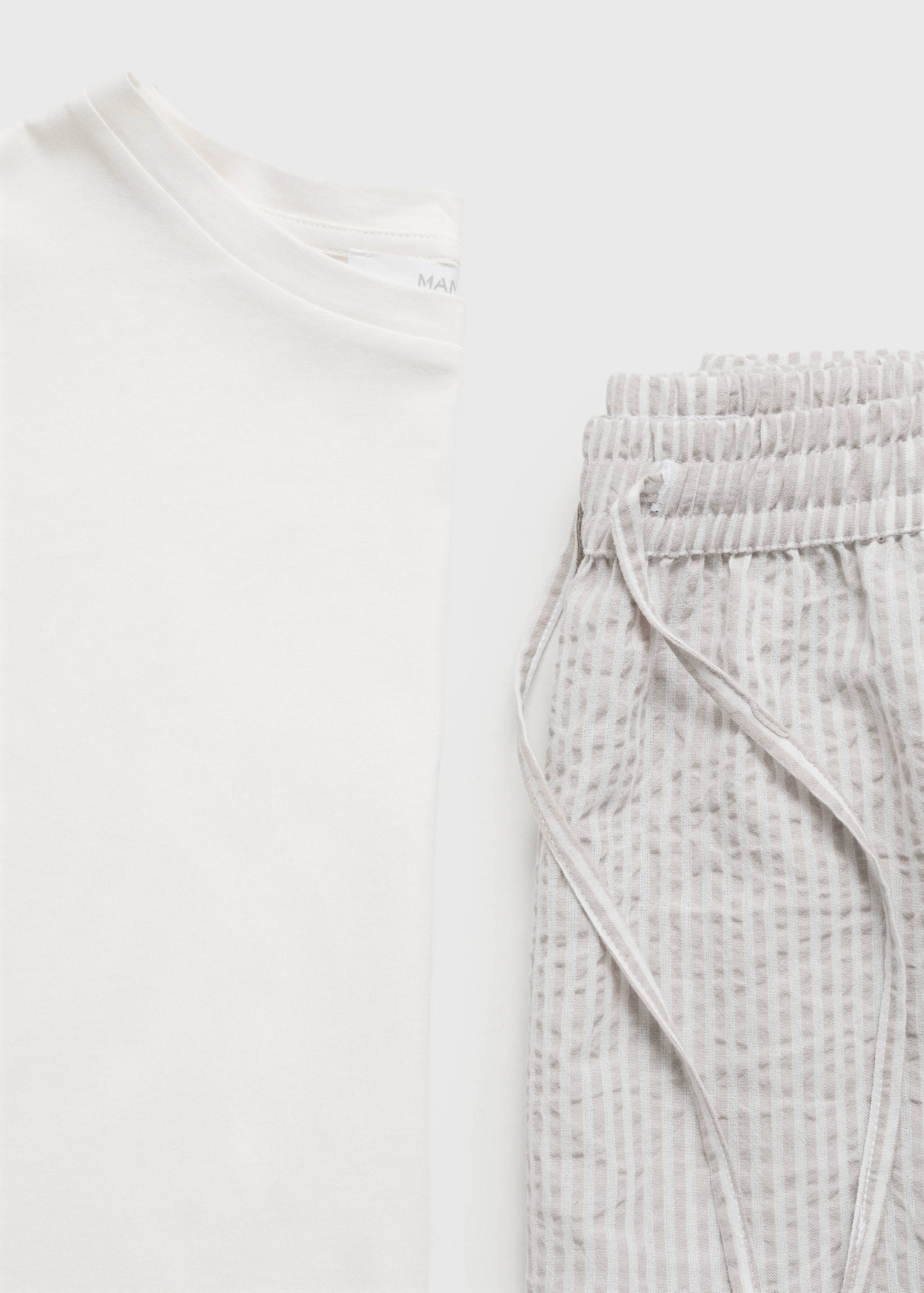 Pyjama deux pièces rayures seersucker - Détail de l'article 0