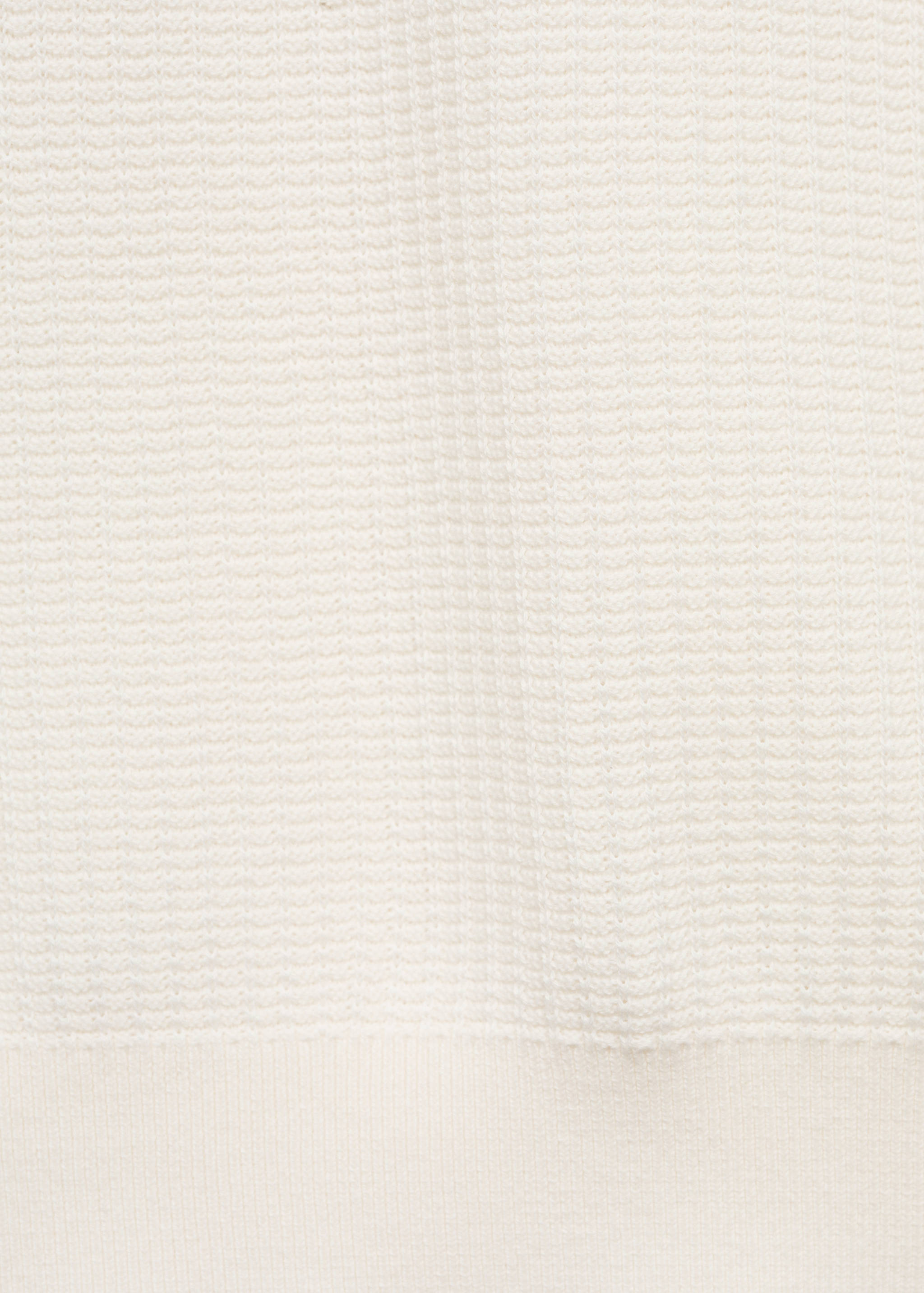 Structured cotton knitted polo shirt - Details of the article 0