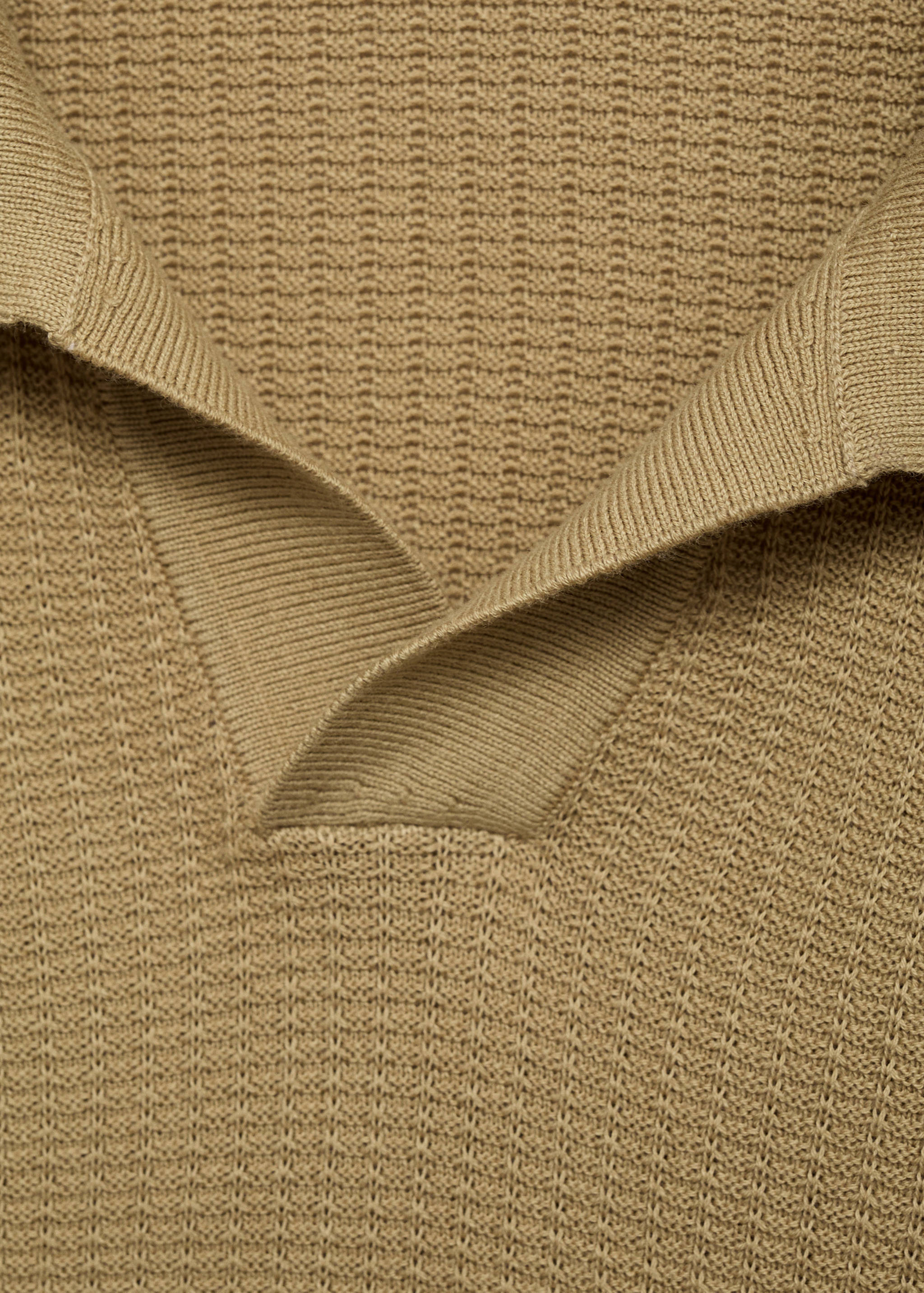 Structured cotton knitted polo shirt - Details of the article 8