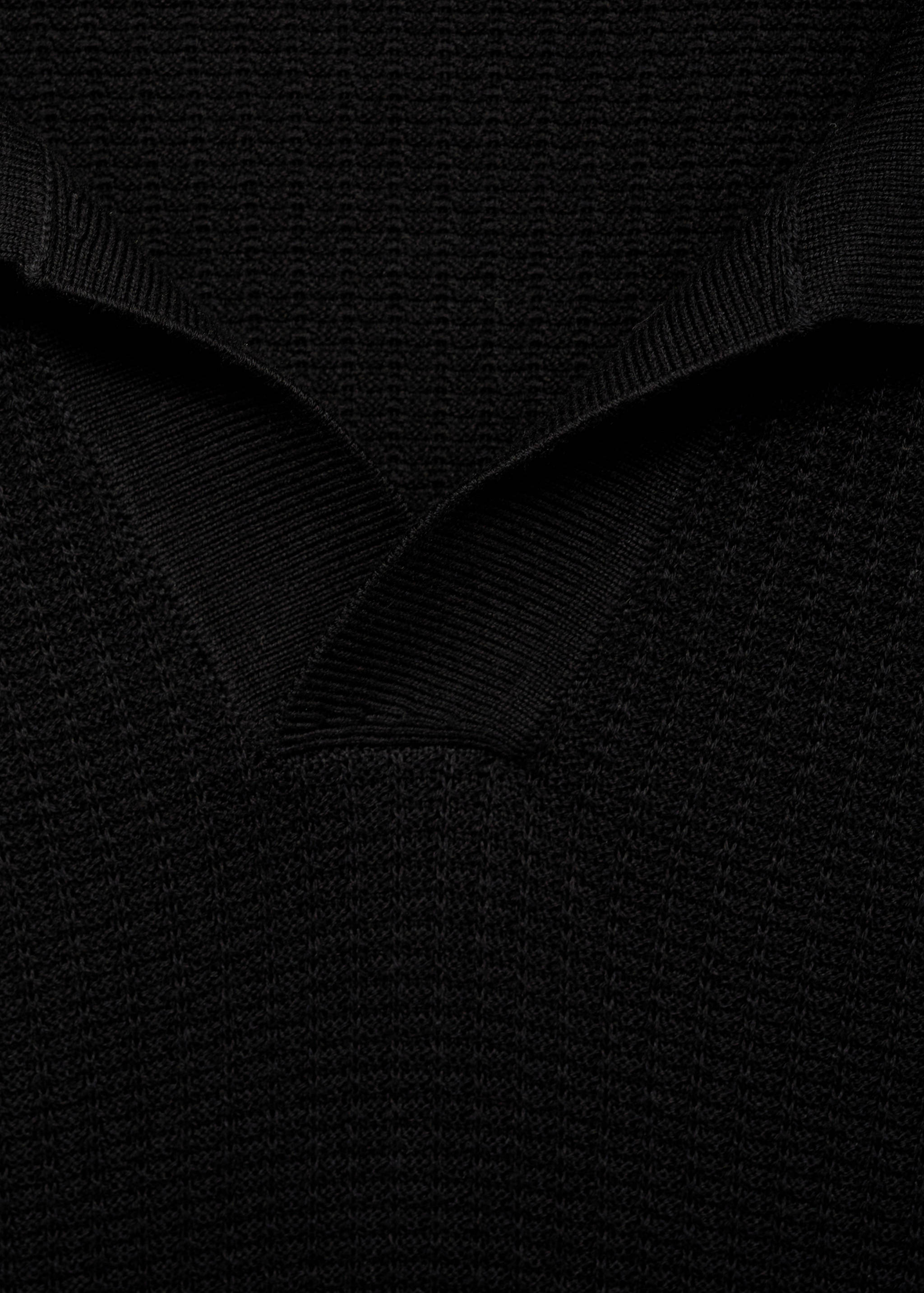 Structured cotton knitted polo shirt - Details of the article 8