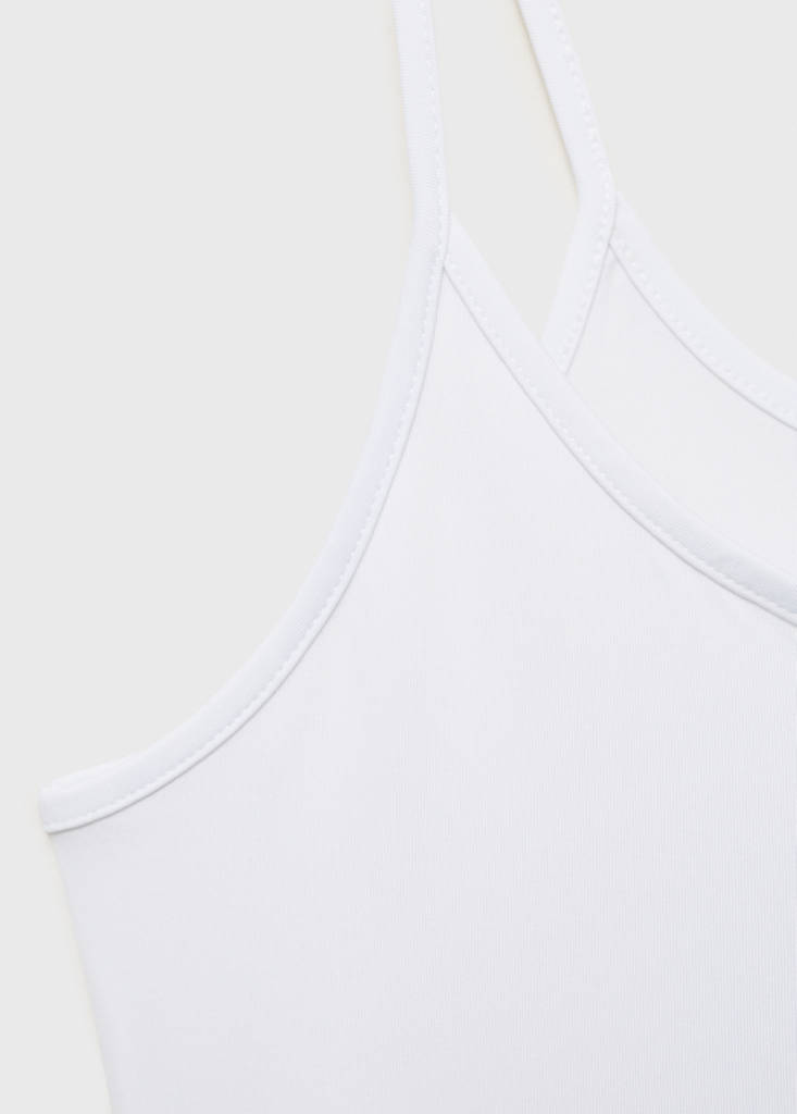 Plain strapless top — Off White