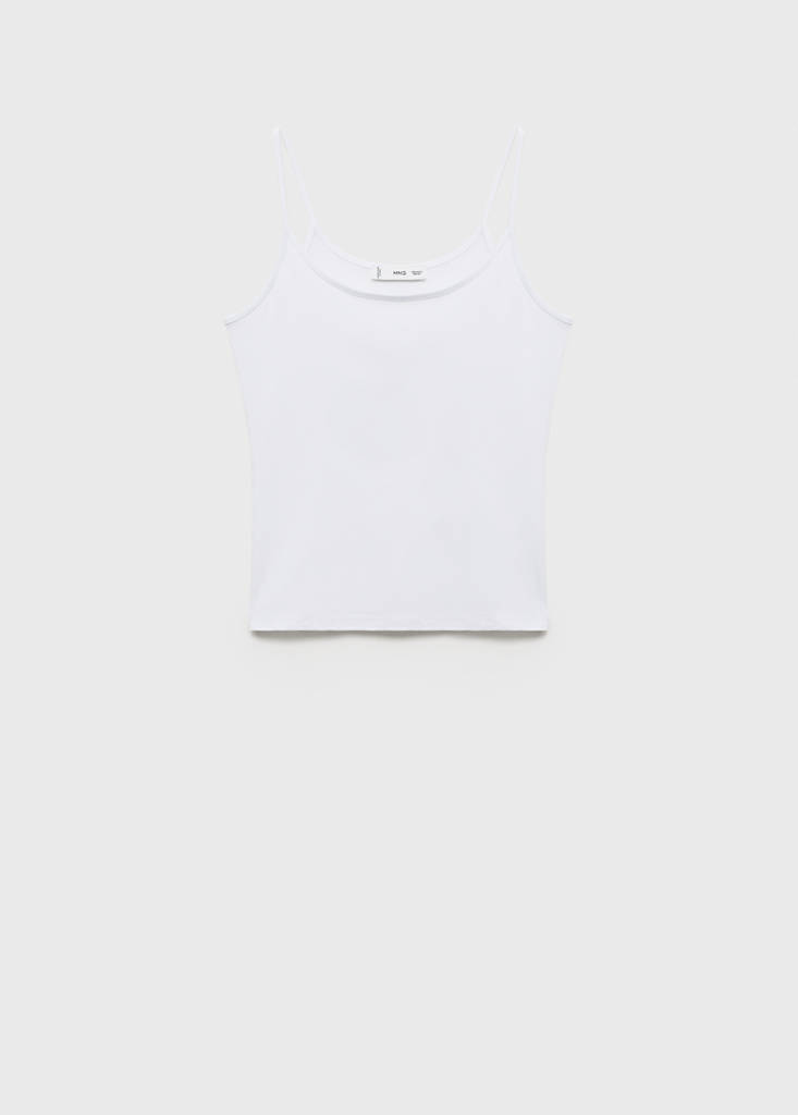 Plain strapless top — Off White