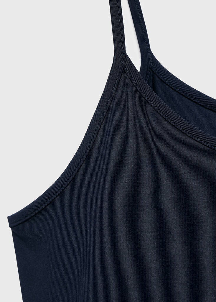 Plain strapless top — Navy