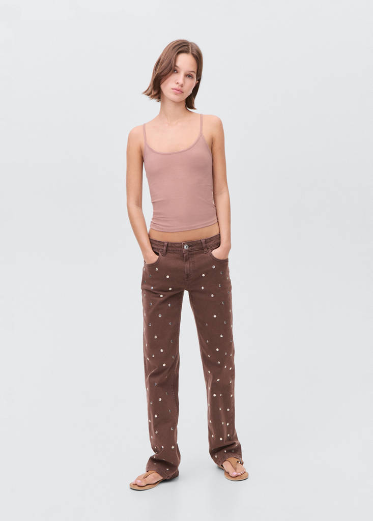 Plain strapless top — Pale Pink