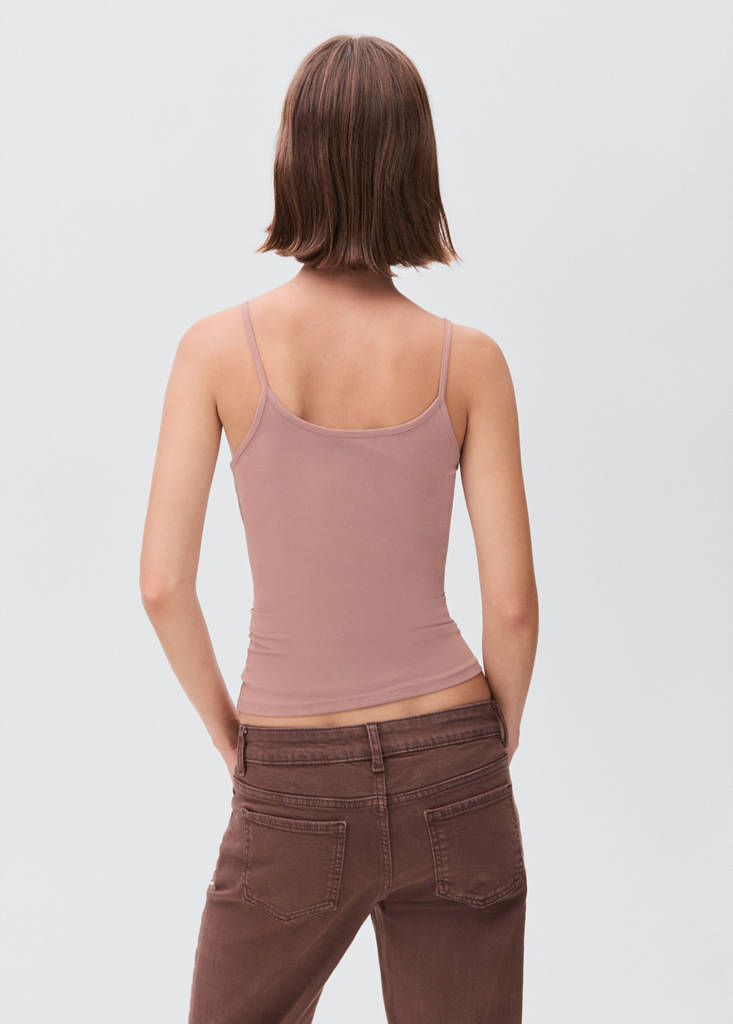 Plain strapless top — Pale Pink
