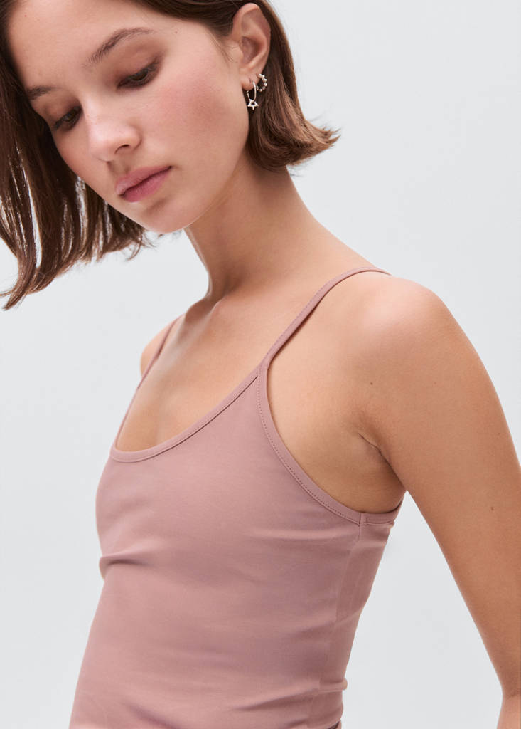 Plain strapless top — Pale Pink