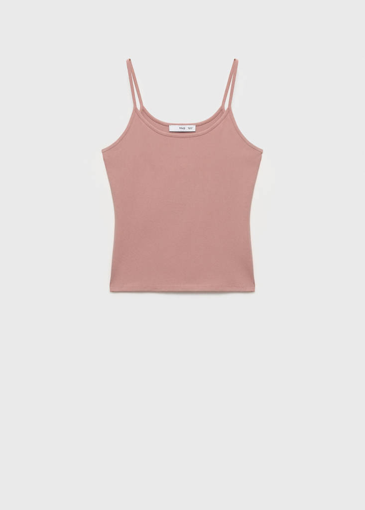 Plain strapless top — Pale Pink