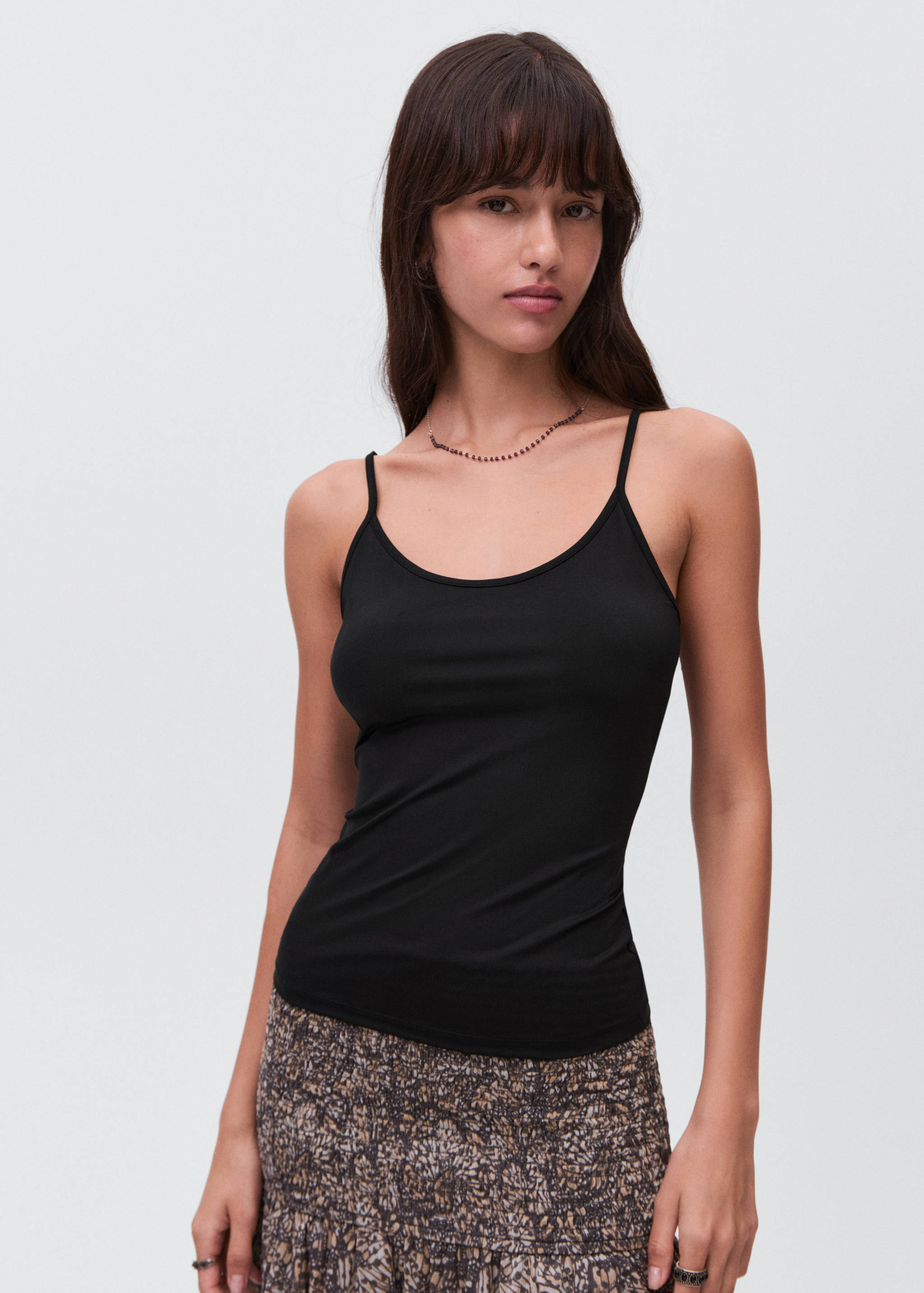 Plain strapless top - Medium plane
