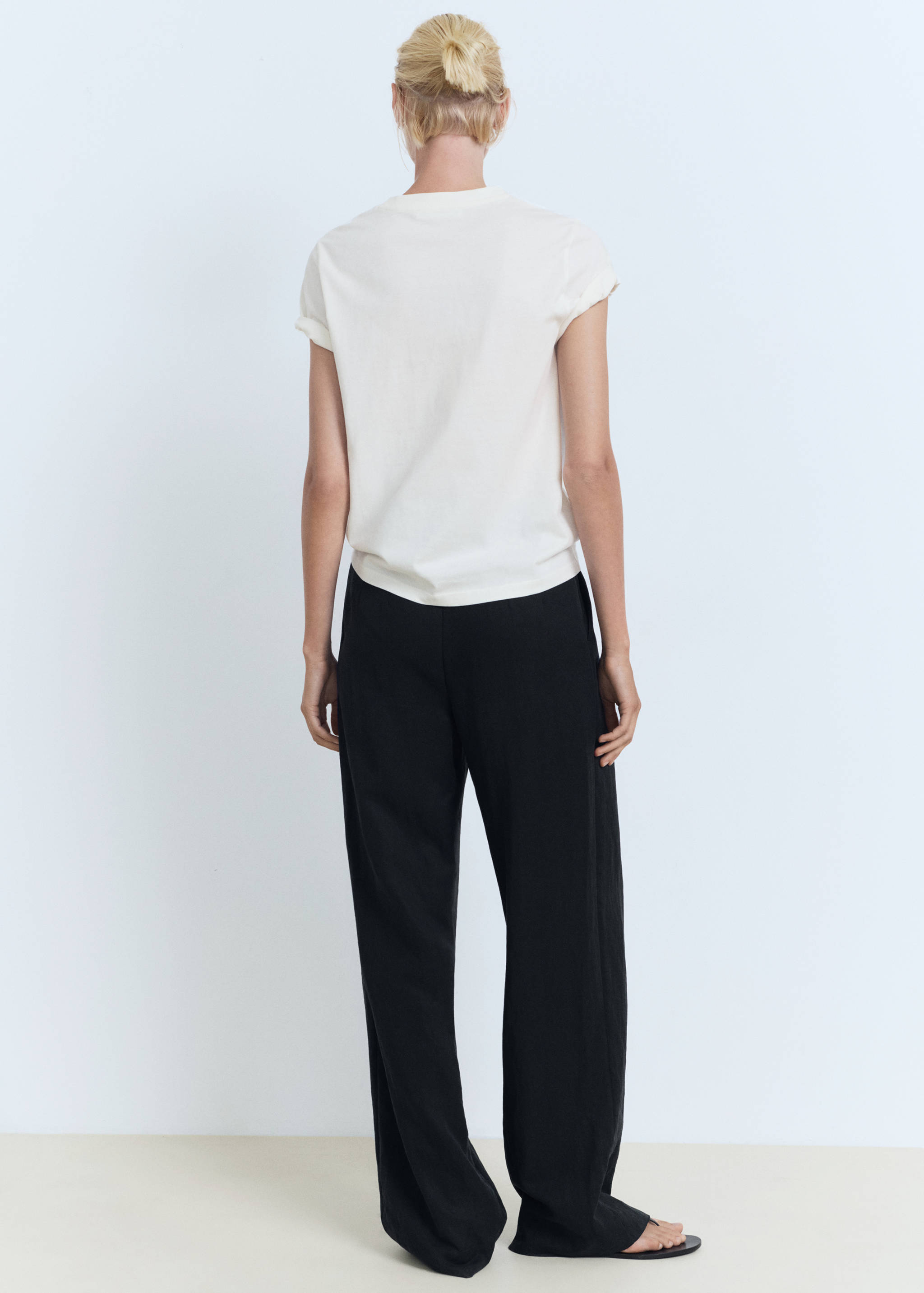 Bedrucktes Baumwoll-T-Shirt - Rückseite des Artikels