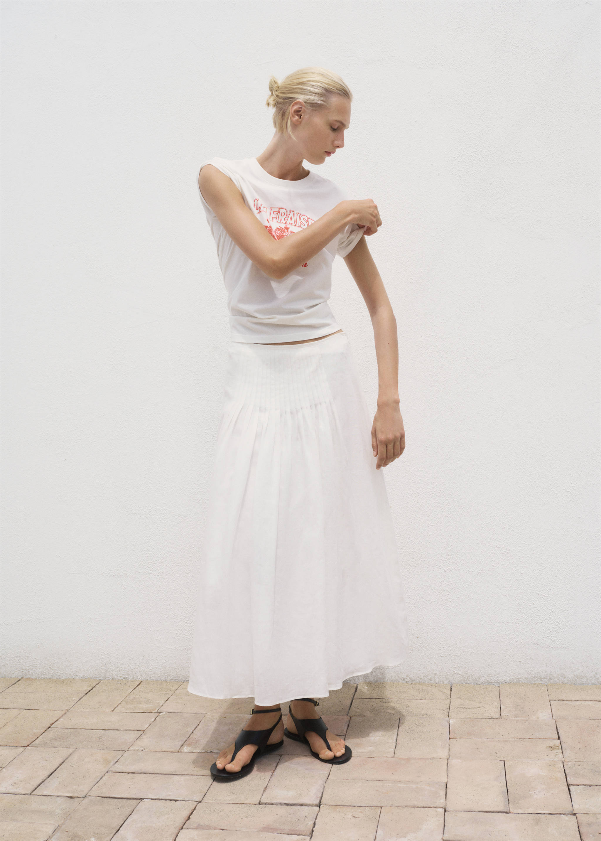 Bedrucktes Baumwoll-T-Shirt - Allgemeine Ansicht