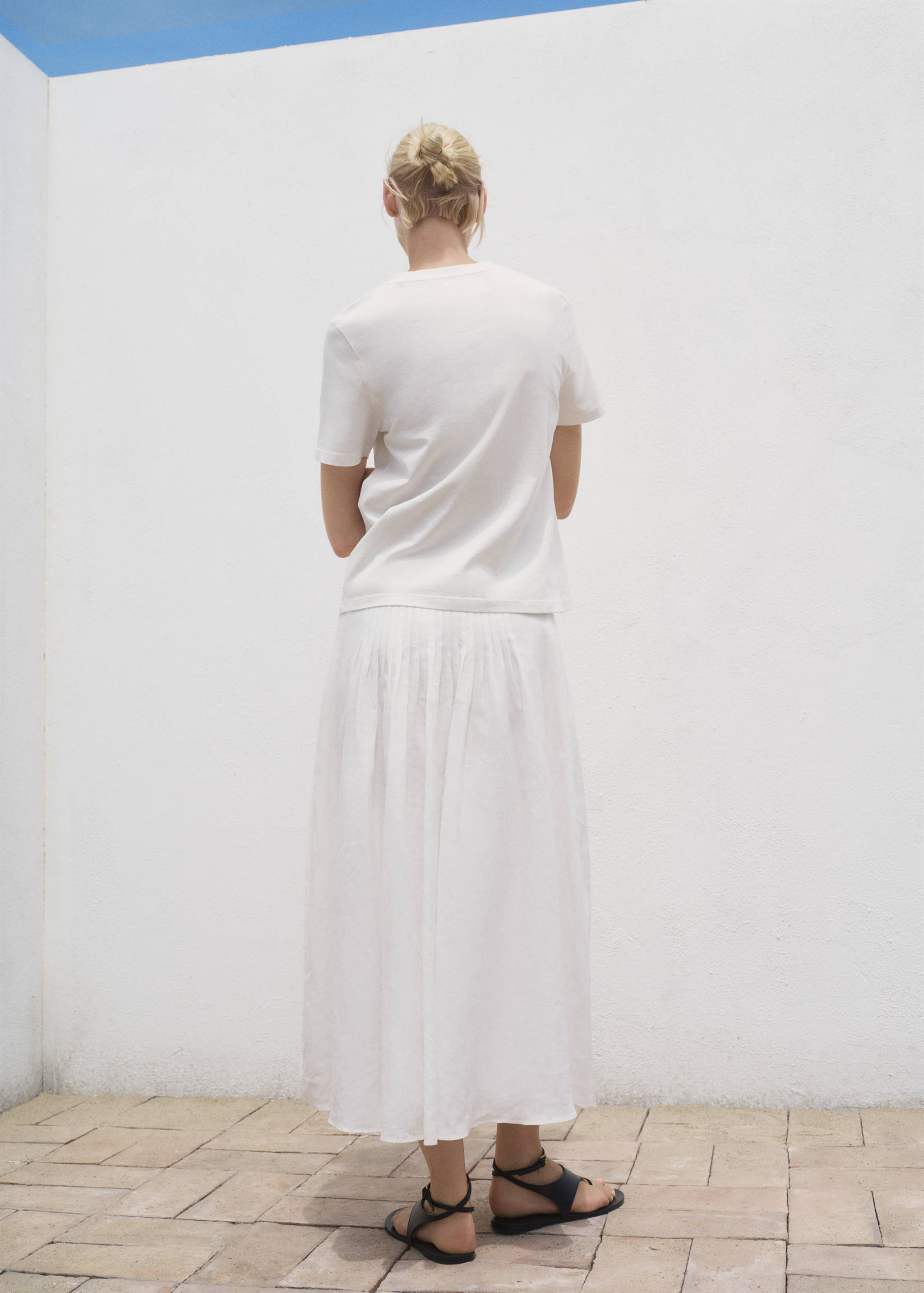 Bedrucktes Baumwoll-T-Shirt - Rückseite des Artikels