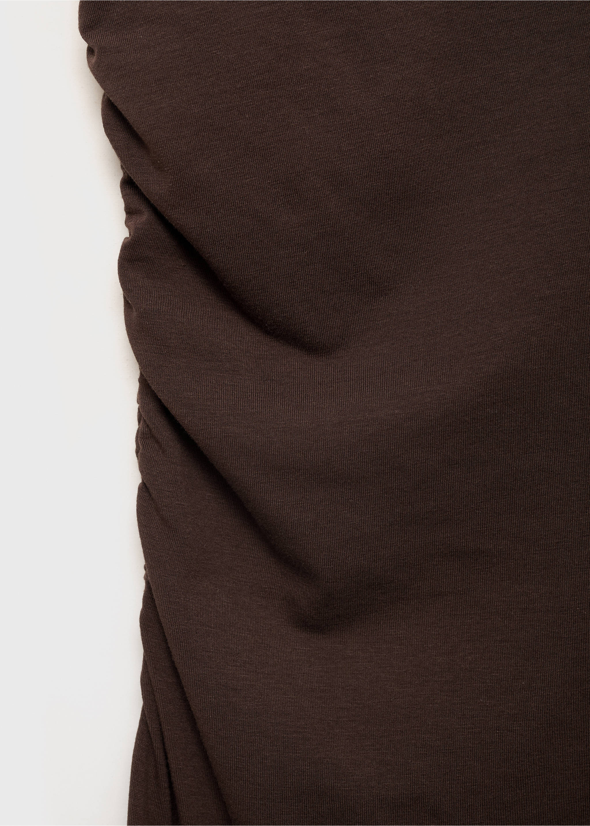 Платье асимметричного кроя с присборенной бретелью - Деталь изделия 0, Коричневый. Ref: 17012911-00.