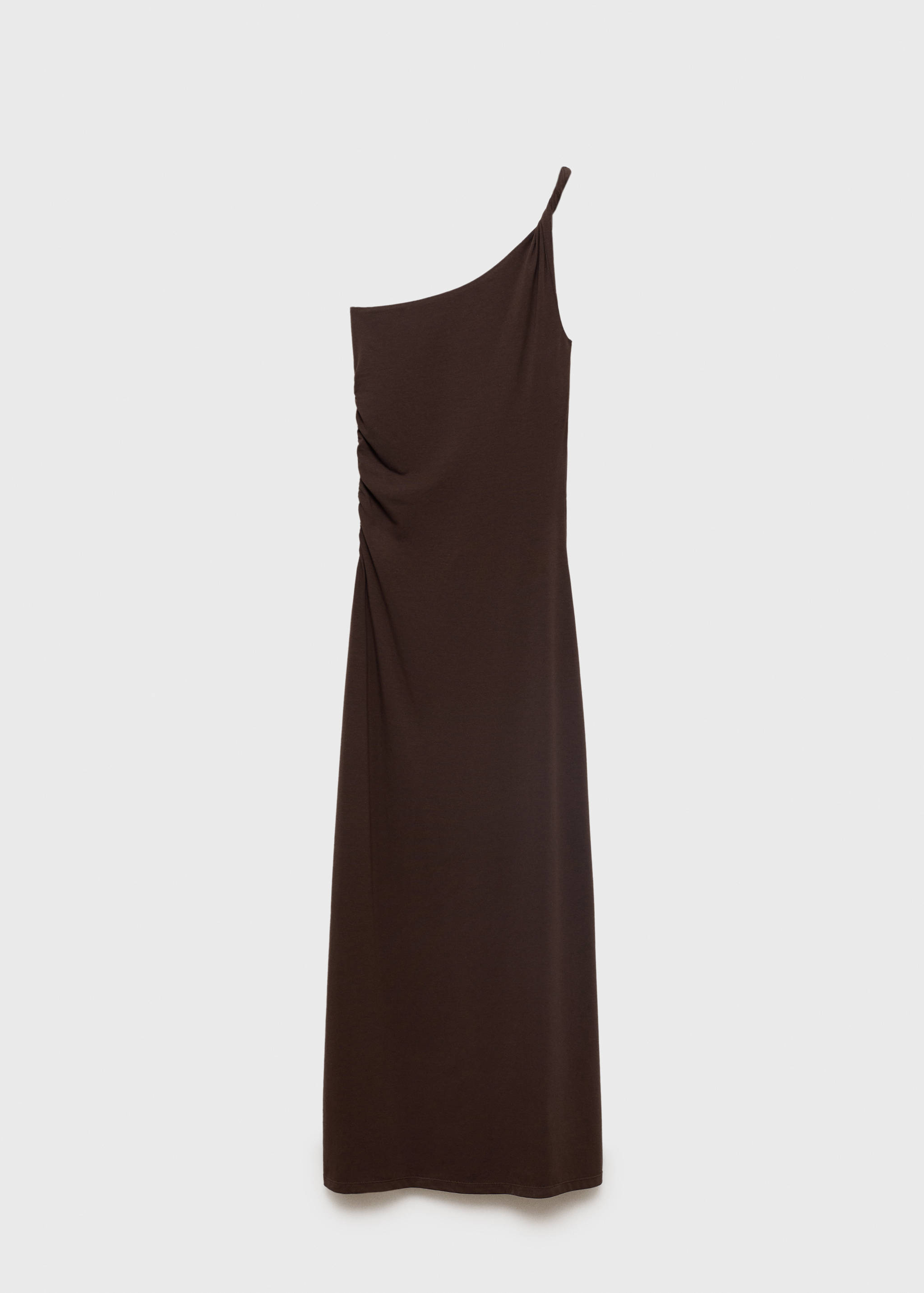 Asymmetrical dress with gathered strap - Article without model