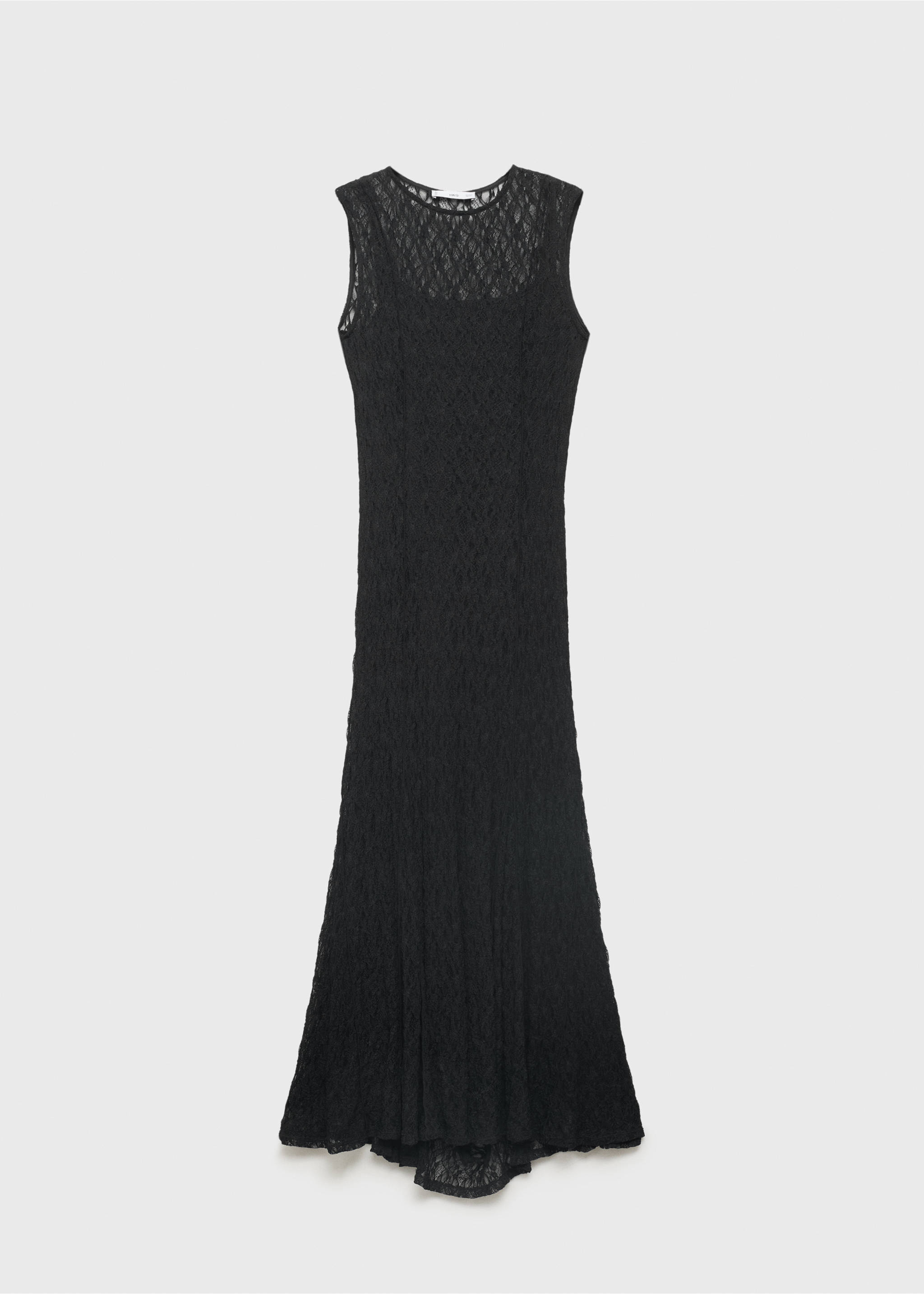 Long lace dress - Article without model, Black. Ref: 17012912-00.