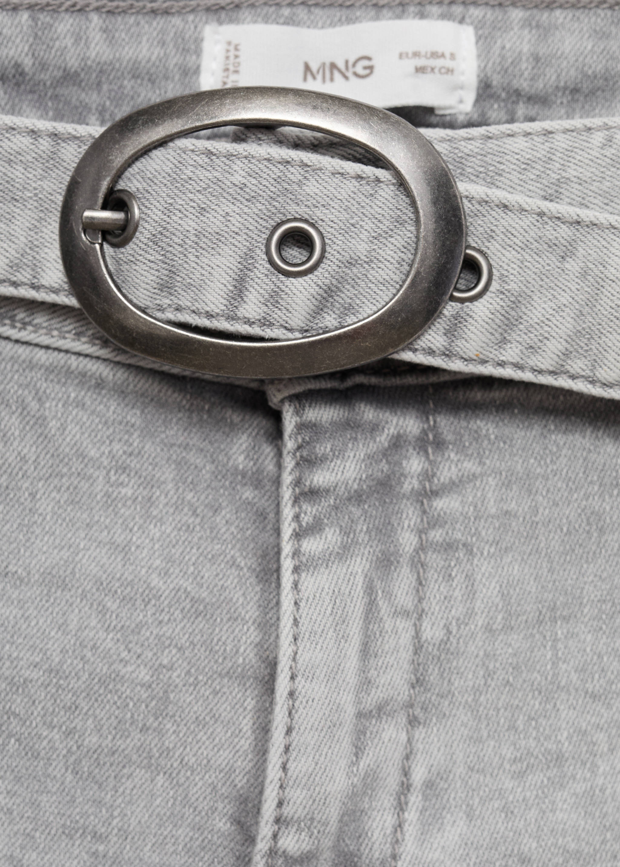 Wide leg jeans with buckle - Details of the article 8