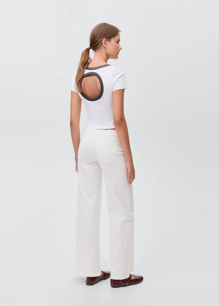 Wide leg jeans with buckle — Off White