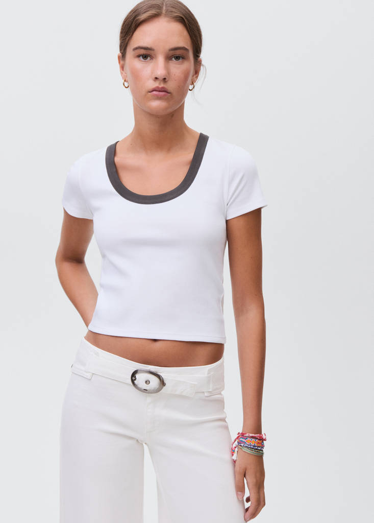 Wide leg jeans with buckle — Off White