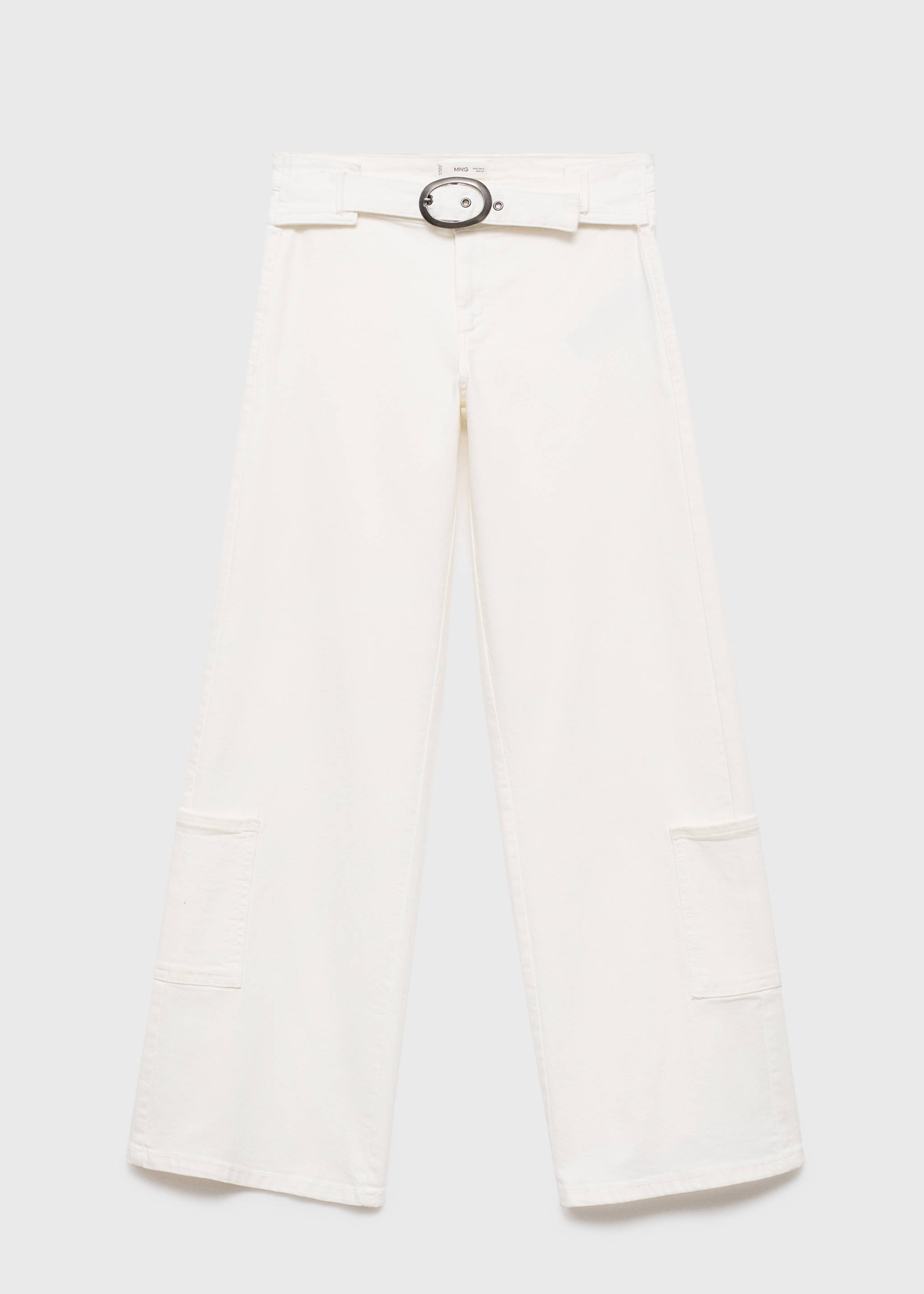 Wide leg jeans with buckle - Article without model