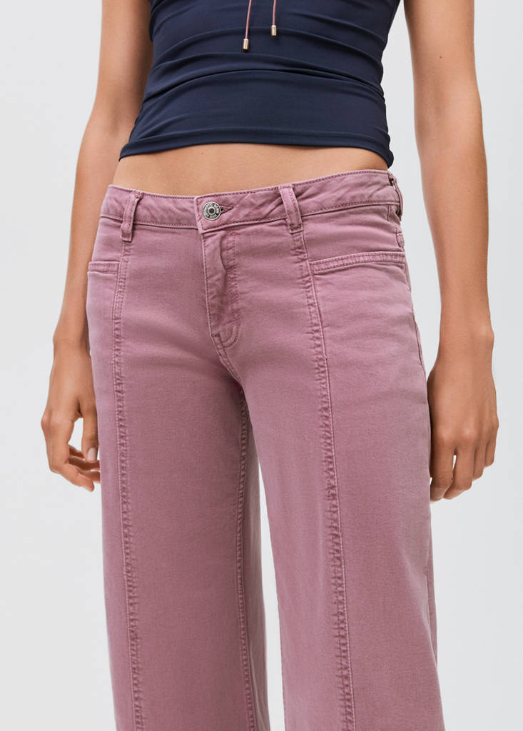 Straight jeans with stars — Pastel Pink