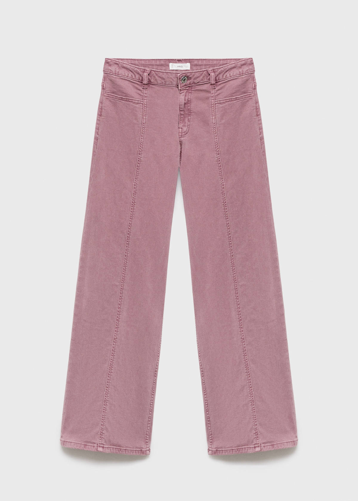 Straight jeans with stars — Pastel Pink