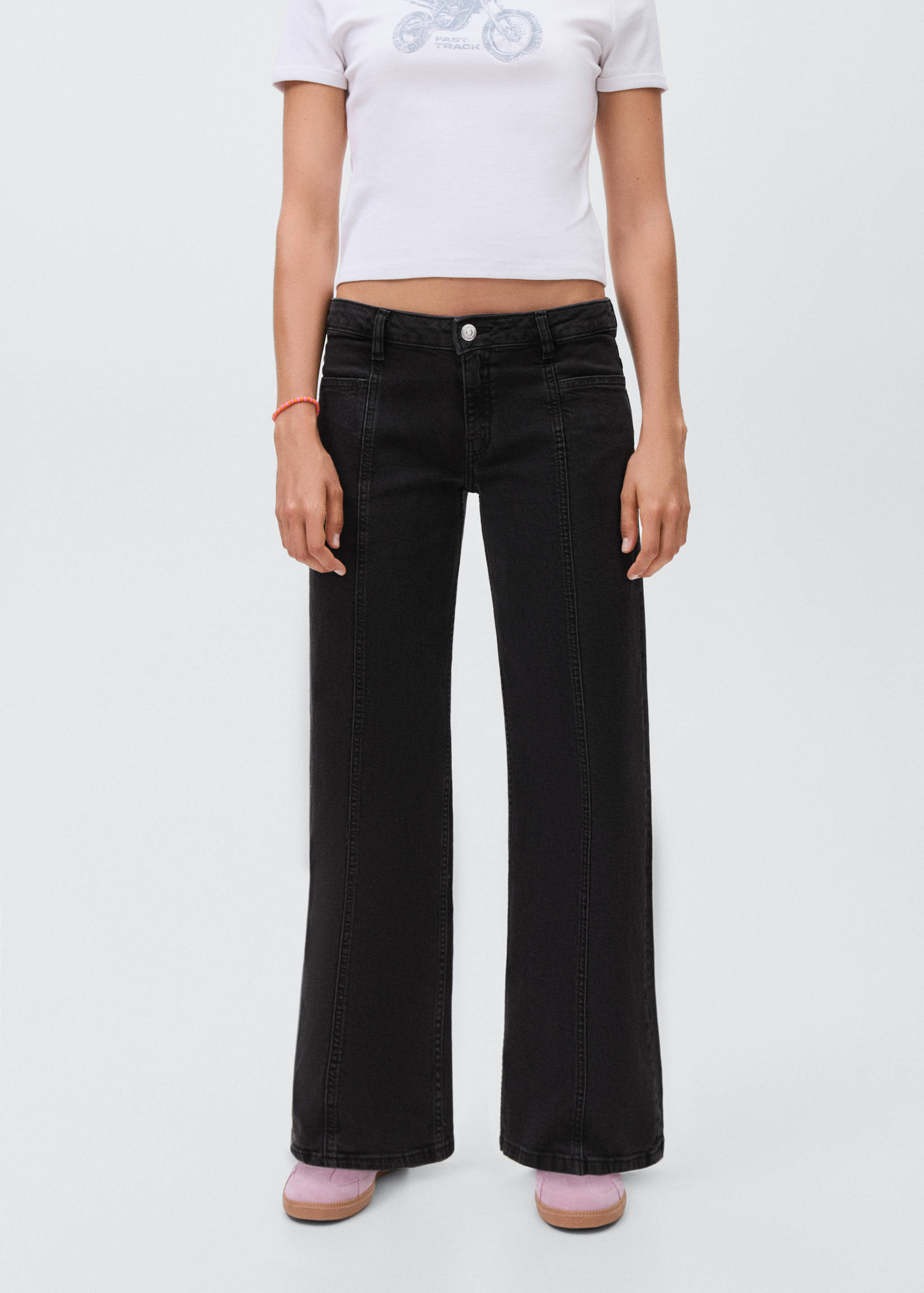 Straight jeans with stars - Medium plane