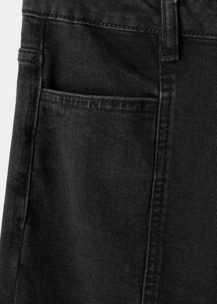 Straight jeans with stars — Black denim