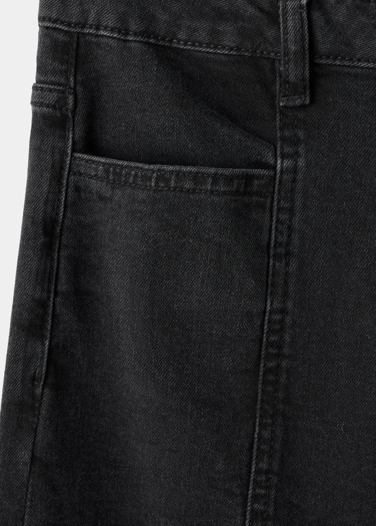 Straight jeans with stars — Black denim