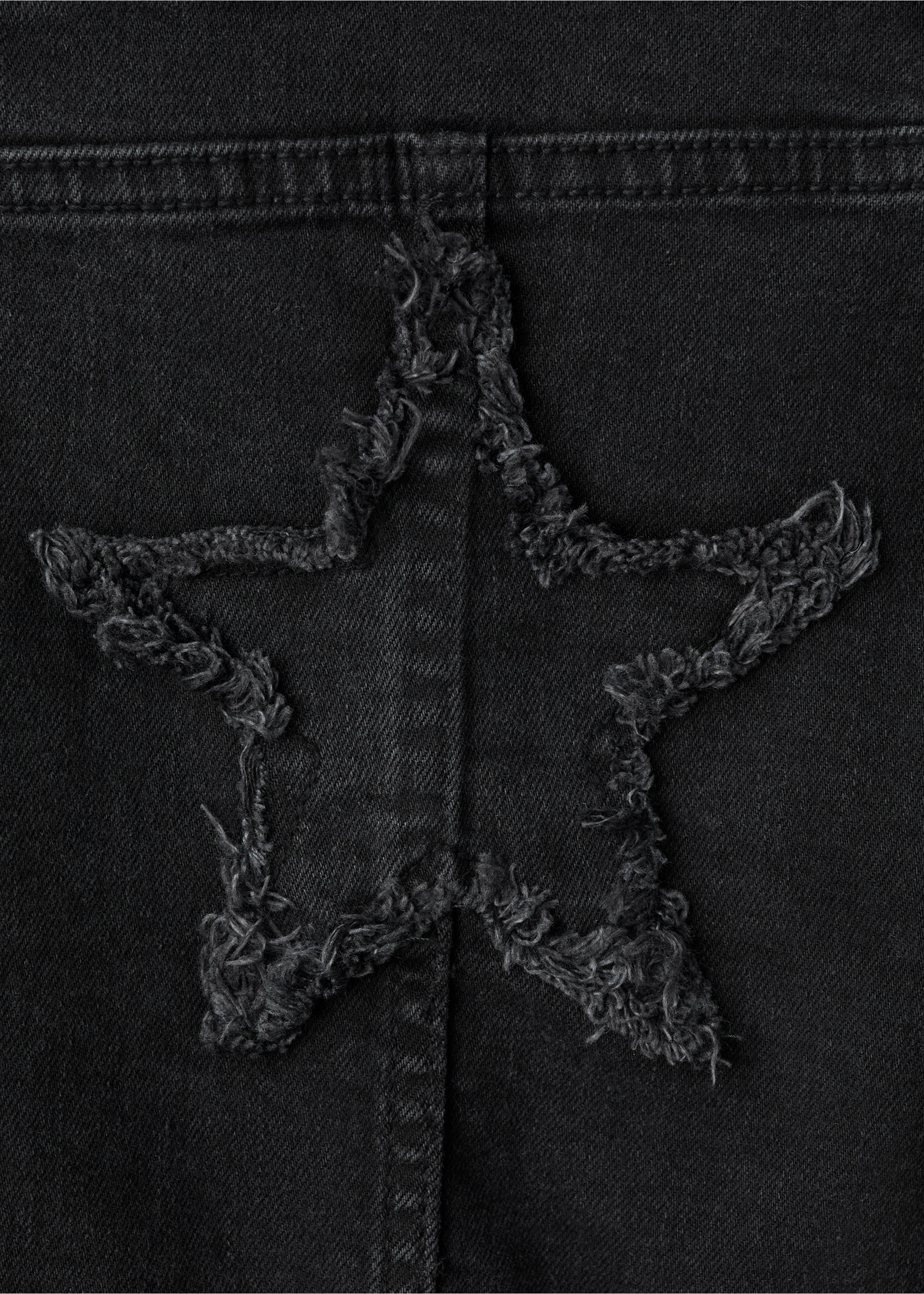 스트레이트 스타 진 - 상품 내역: 0, Black denim. Ref: 17012919-00.