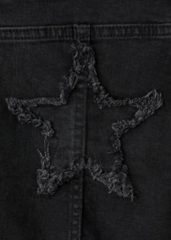 Straight jeans with stars — Black denim 10