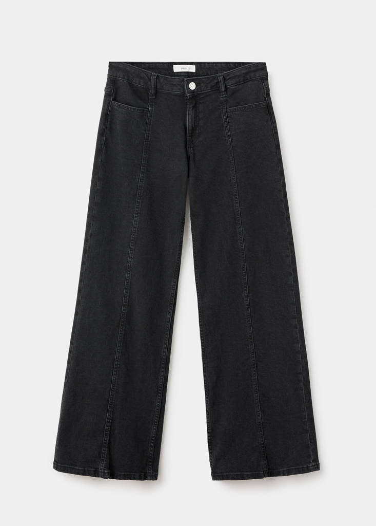 Straight jeans with stars — Black denim